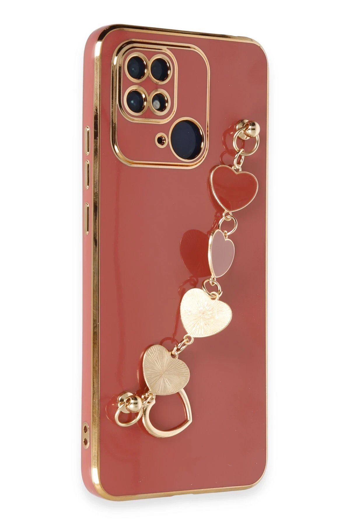 Newface Xiaomi Redmi 10C Kılıf Esila Silikon - Kırmızı