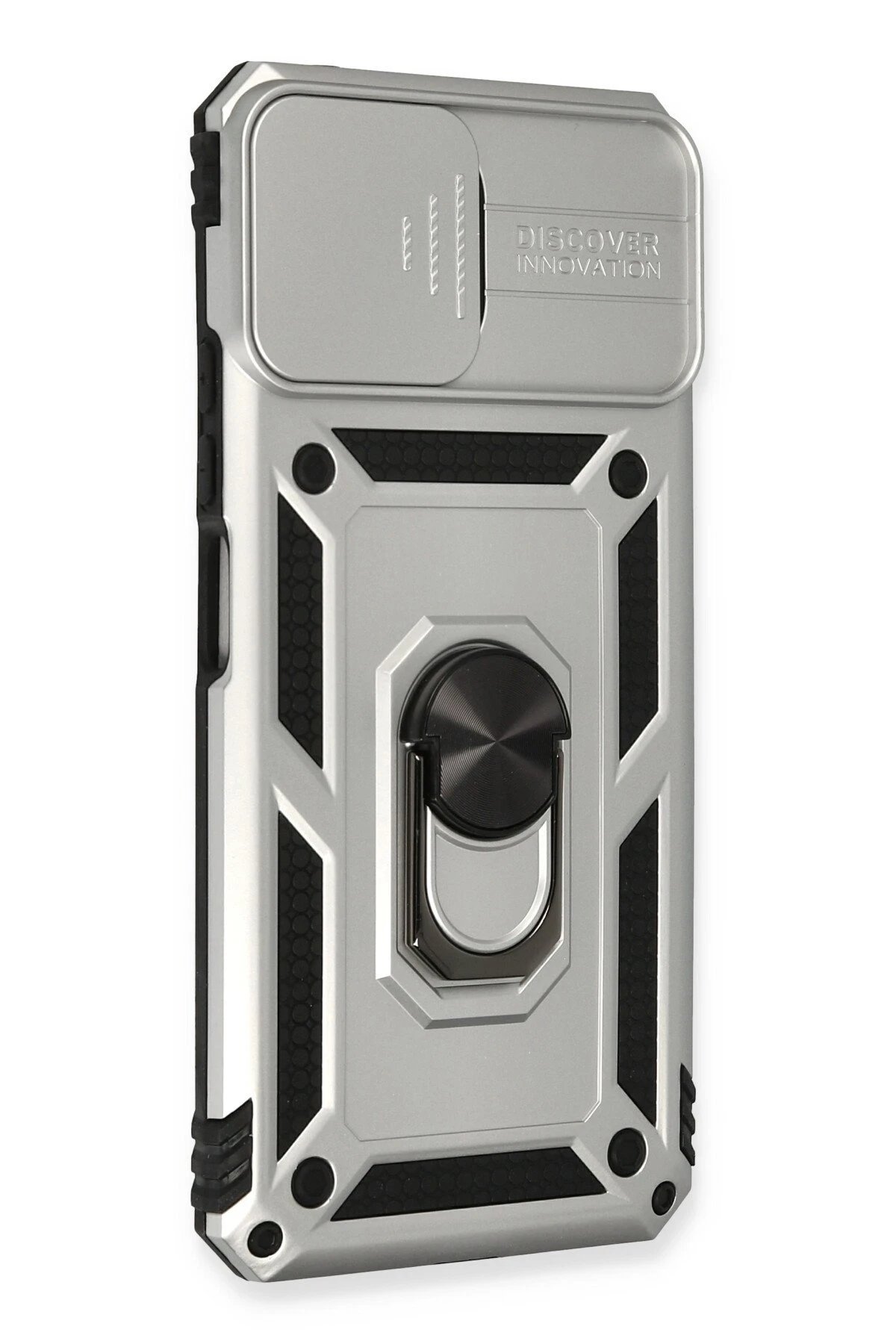 Newface Xiaomi Mİ 11 Lite Kılıf Pars Lens Yüzüklü Silikon - Gümüş