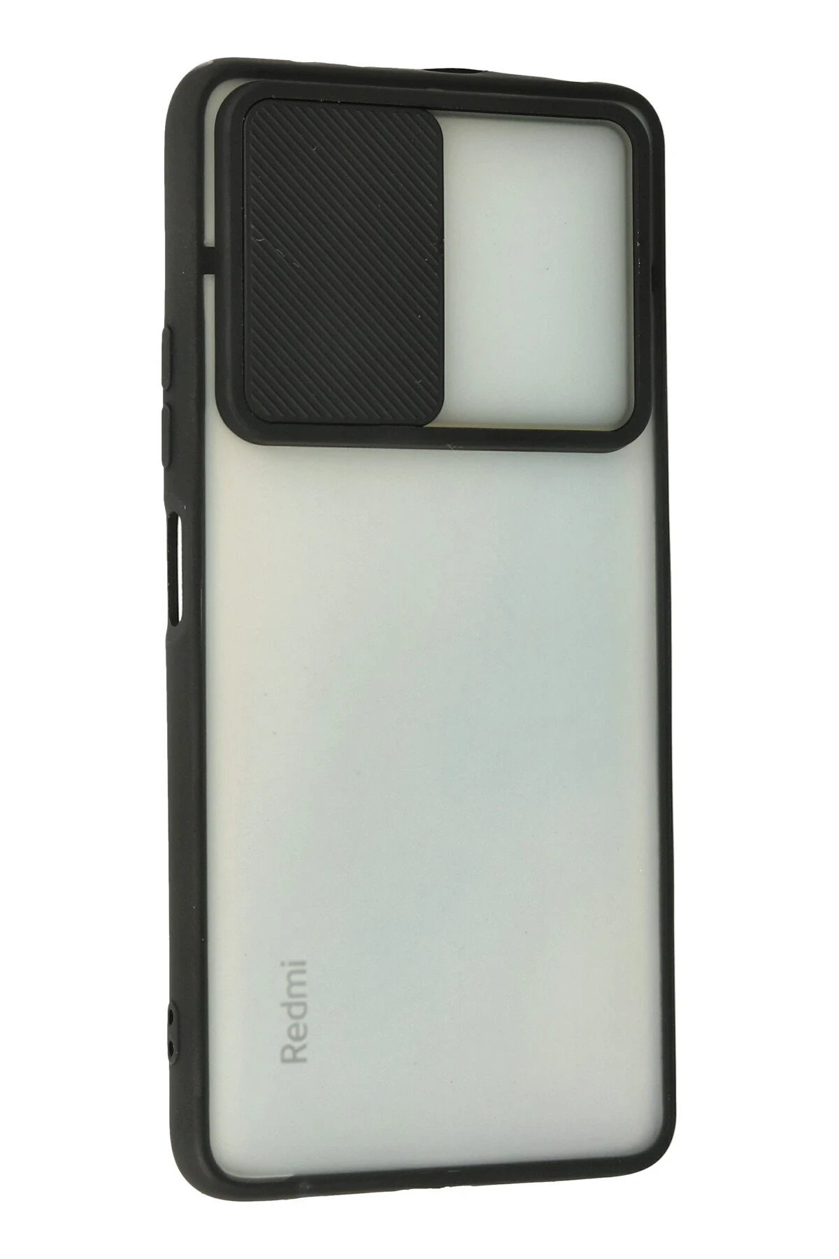 Newface Xiaomi Redmi Note 10 Pro Kılıf Palm Buzlu Kamera Sürgülü Silikon - Siyah