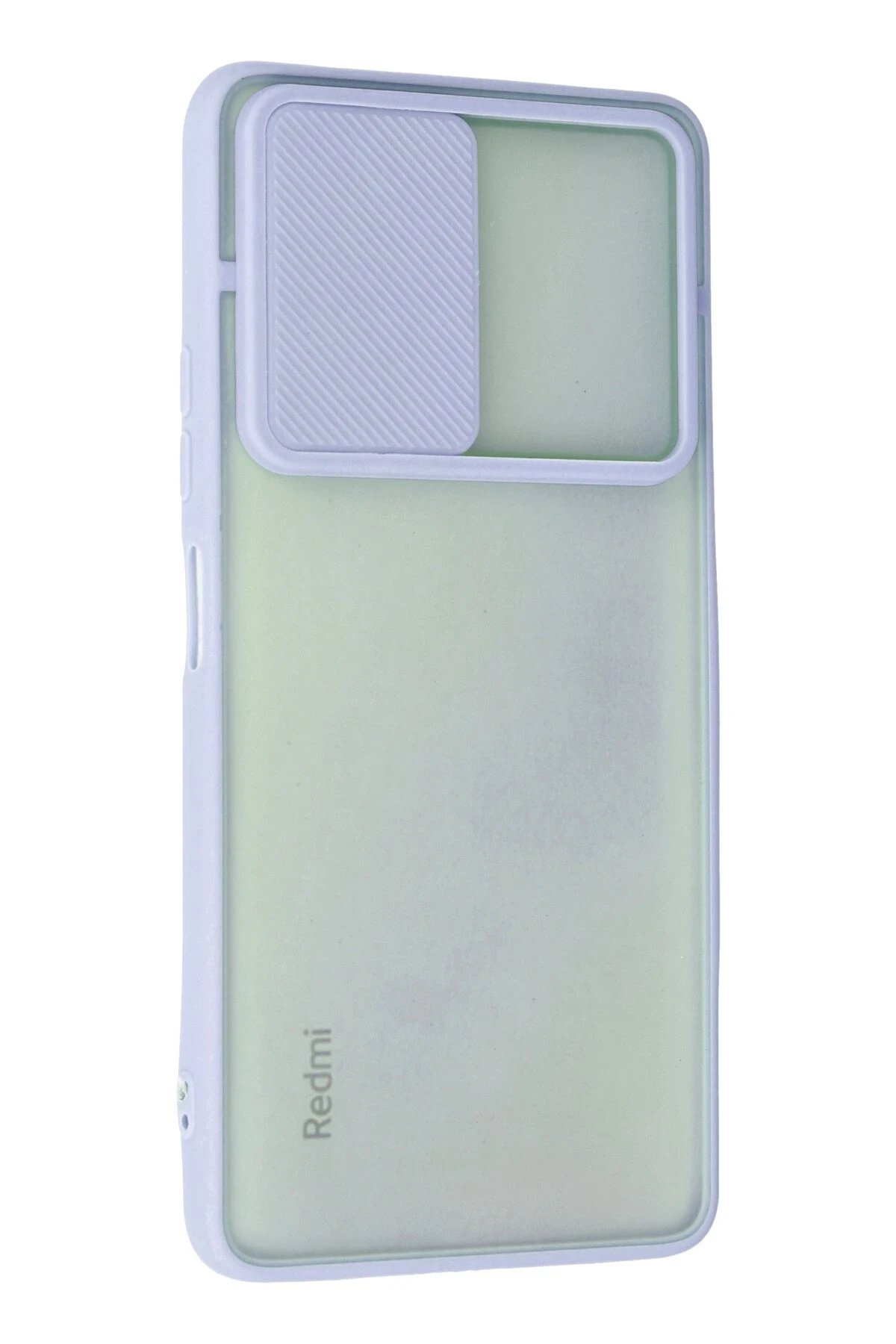 Newface Xiaomi Redmi Note 10 Pro Kılıf Palm Buzlu Kamera Sürgülü Silikon - Lila