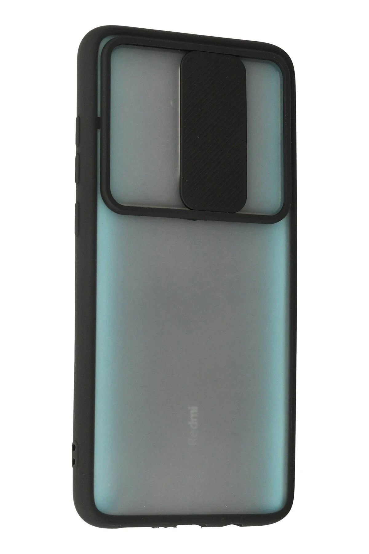 Newface Xiaomi Redmi Note 8 Pro Kılıf Palm Buzlu Kamera Sürgülü Silikon - Siyah