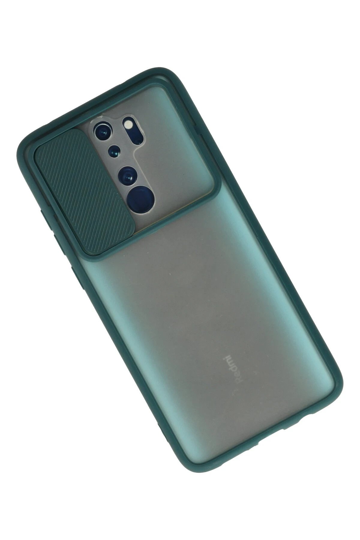 Newface Xiaomi Redmi Note 8 Pro Kılıf Palm Buzlu Kamera Sürgülü Silikon - Yeşil