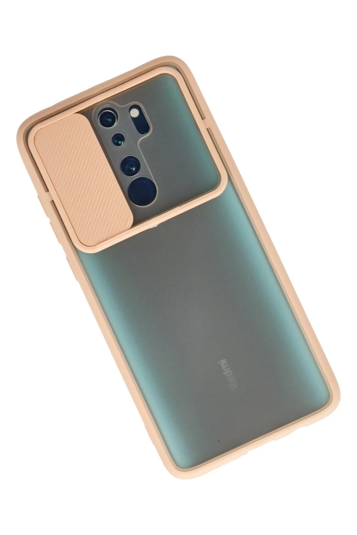 Newface Xiaomi Redmi Note 8 Pro Kılıf Palm Buzlu Kamera Sürgülü Silikon - Pembe