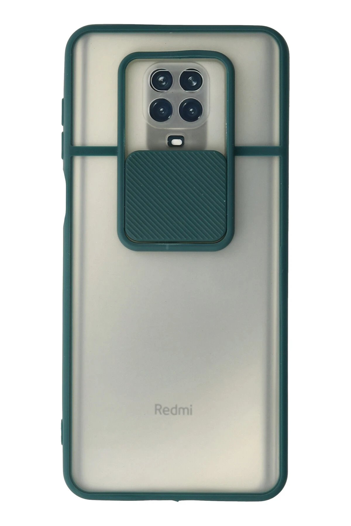 Newface Xiaomi Redmi Note 9 Pro Kılıf Palm Buzlu Kamera Sürgülü Silikon - Yeşil