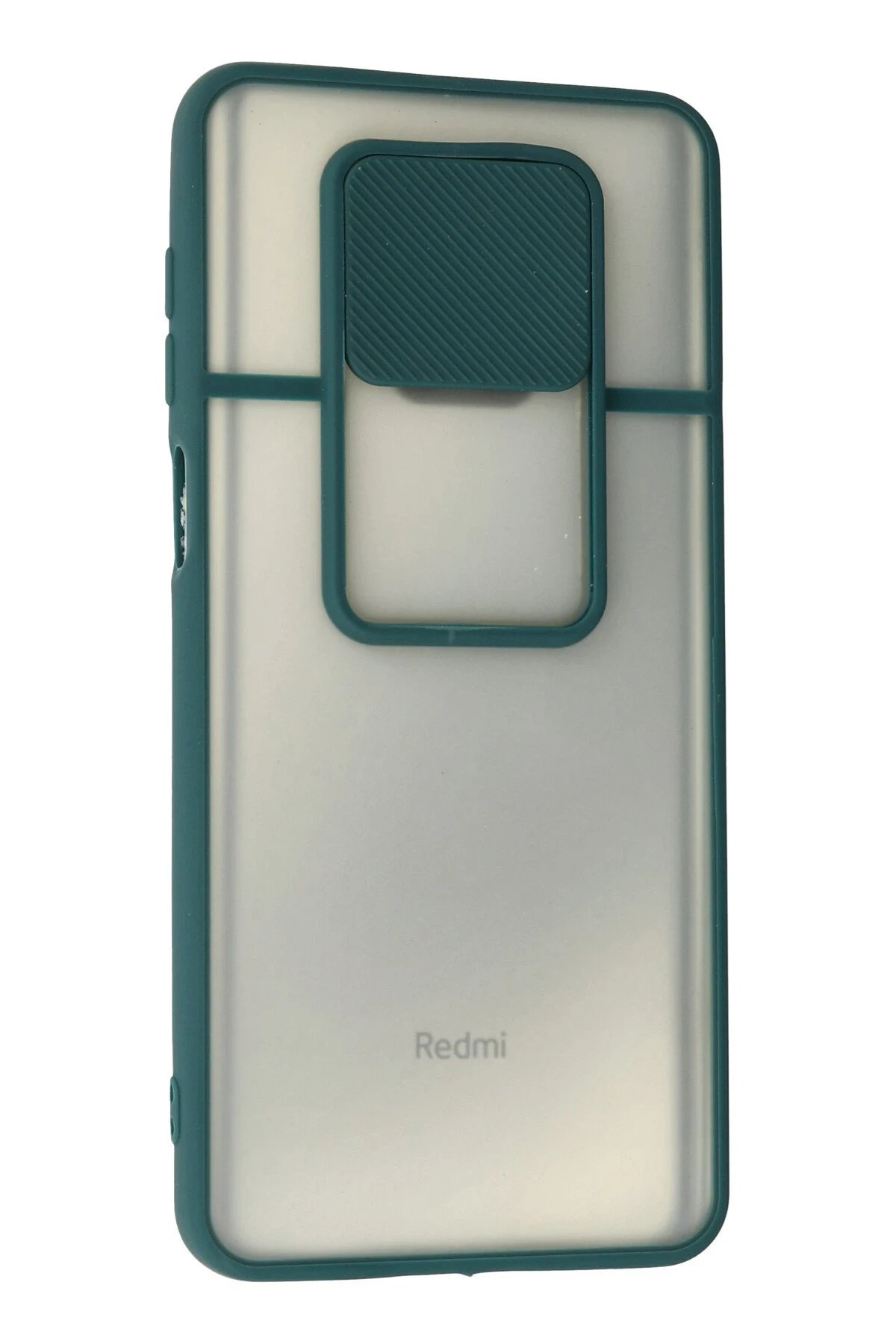 Newface Xiaomi Redmi Note 9 Pro Kılıf Palm Buzlu Kamera Sürgülü Silikon - Yeşil