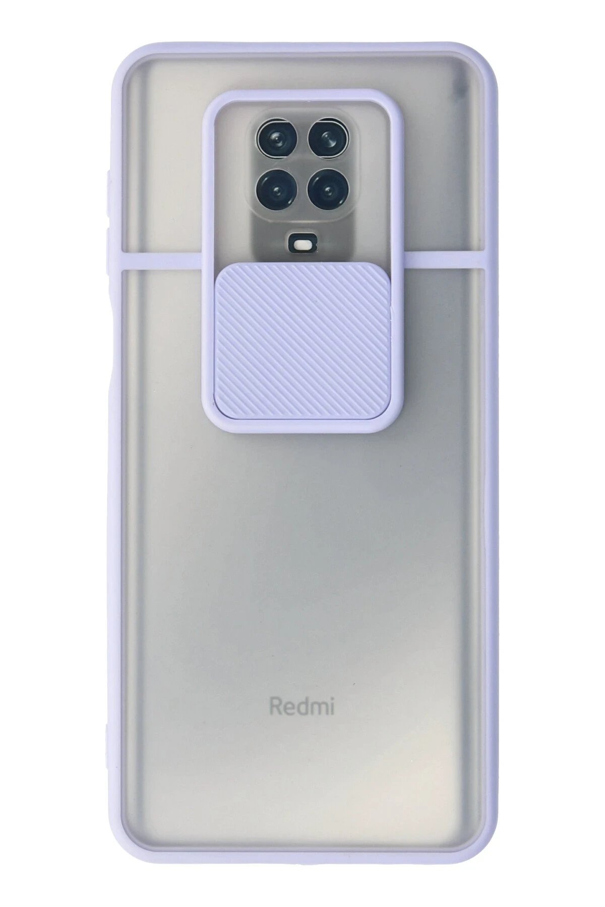 Newface Xiaomi Redmi Note 9 Pro Kılıf Palm Buzlu Kamera Sürgülü Silikon - Lila