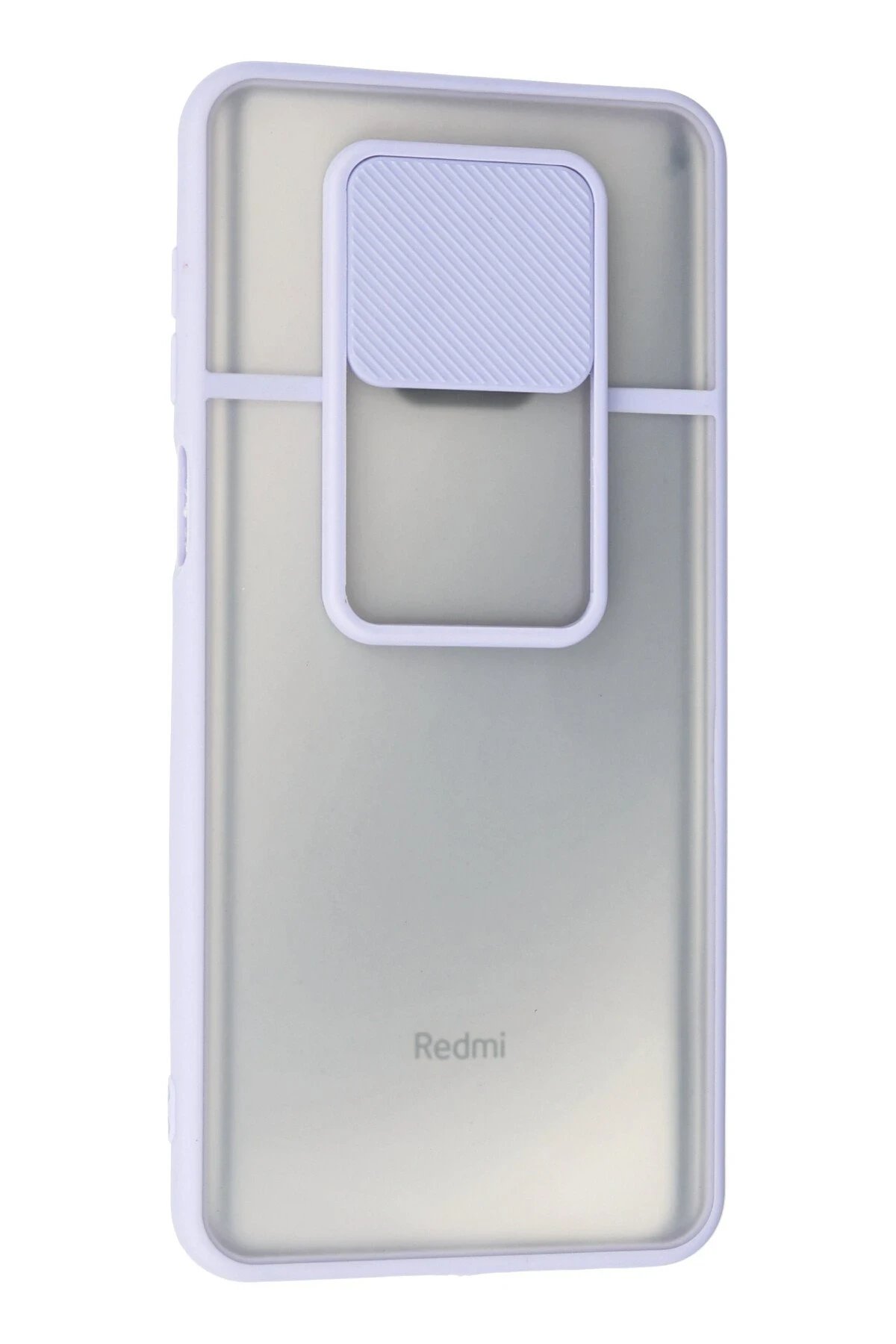 Newface Xiaomi Redmi Note 9 Pro Kılıf Palm Buzlu Kamera Sürgülü Silikon - Lila