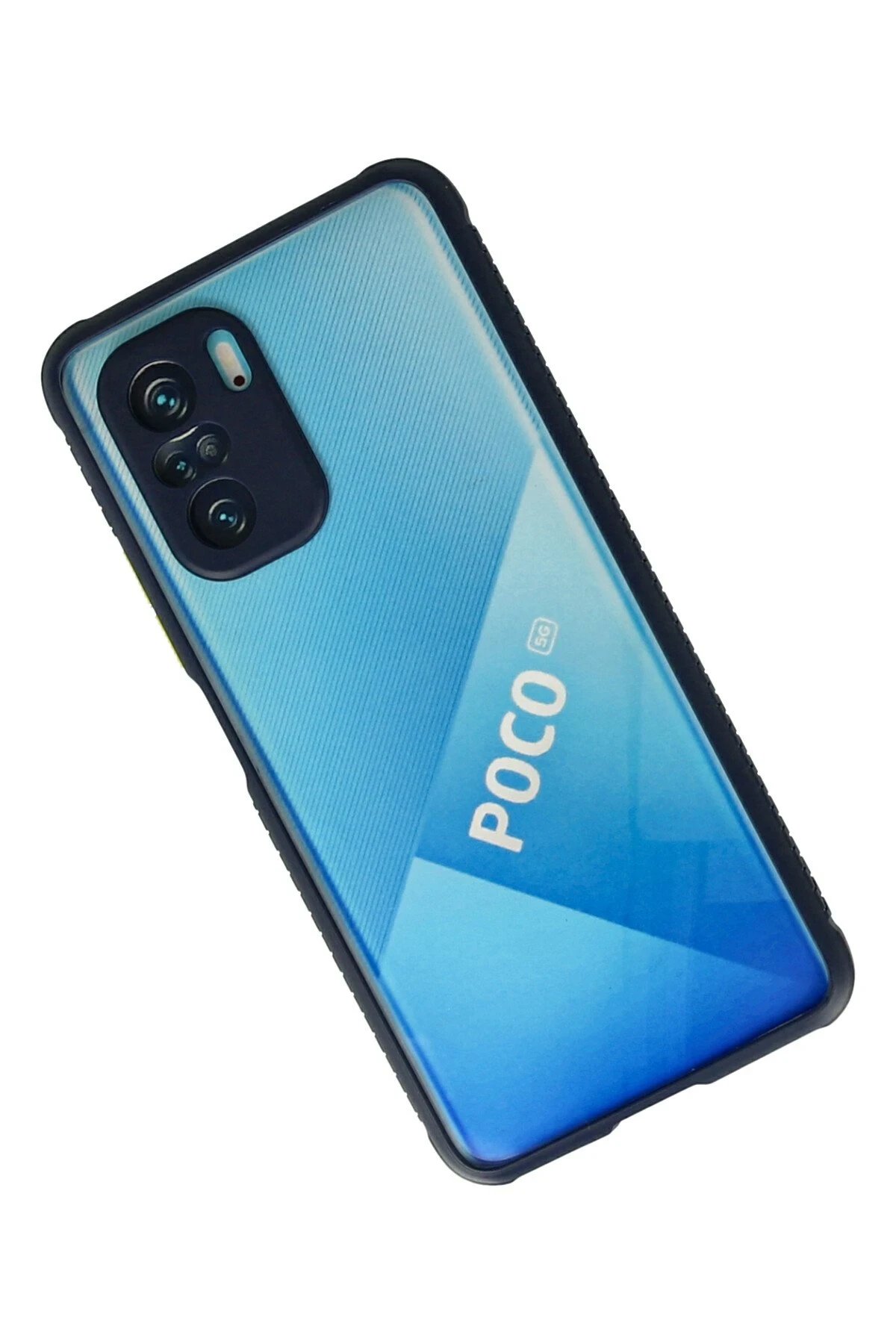 Newface Xiaomi Poco F3 Kılıf Miami Şeffaf Silikon - Lacivert