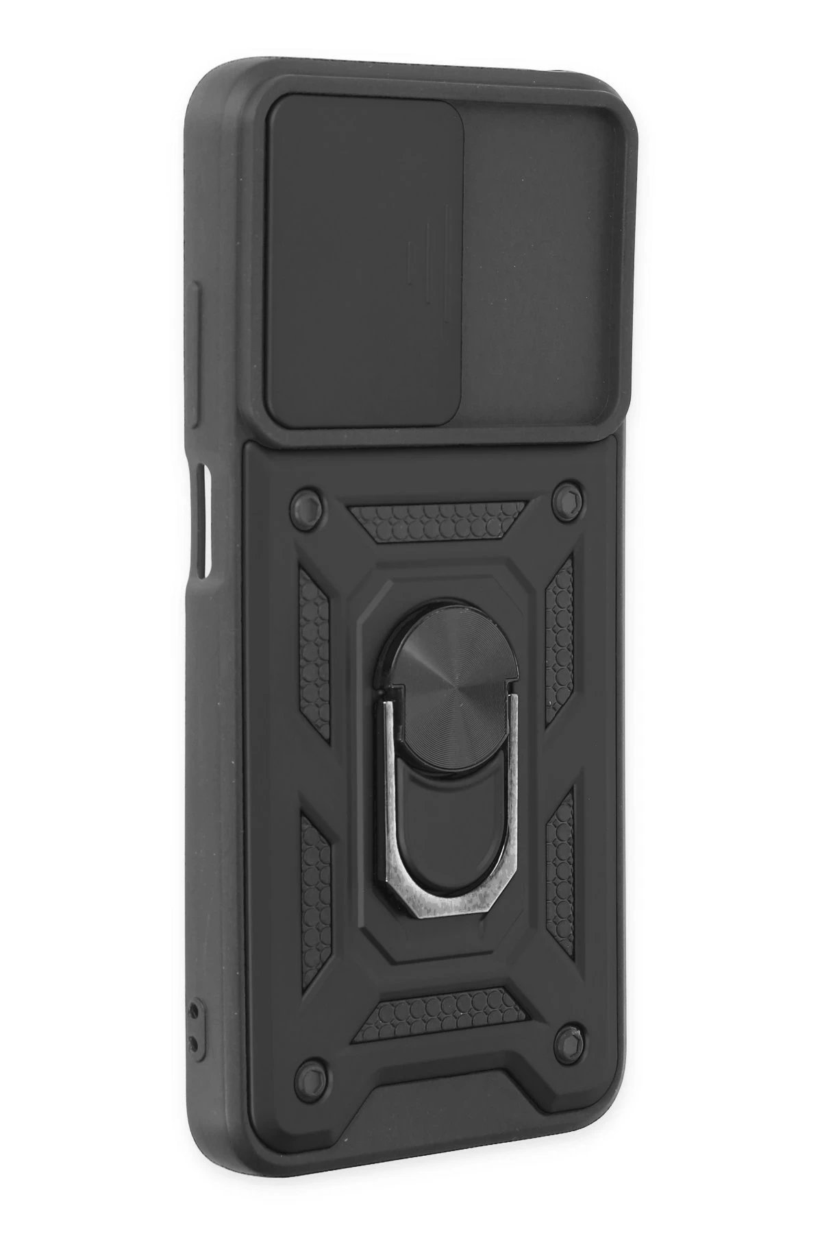 Newface Xiaomi Redmi 10 2022 Kılıf Pars Lens Yüzüklü Silikon - Siyah