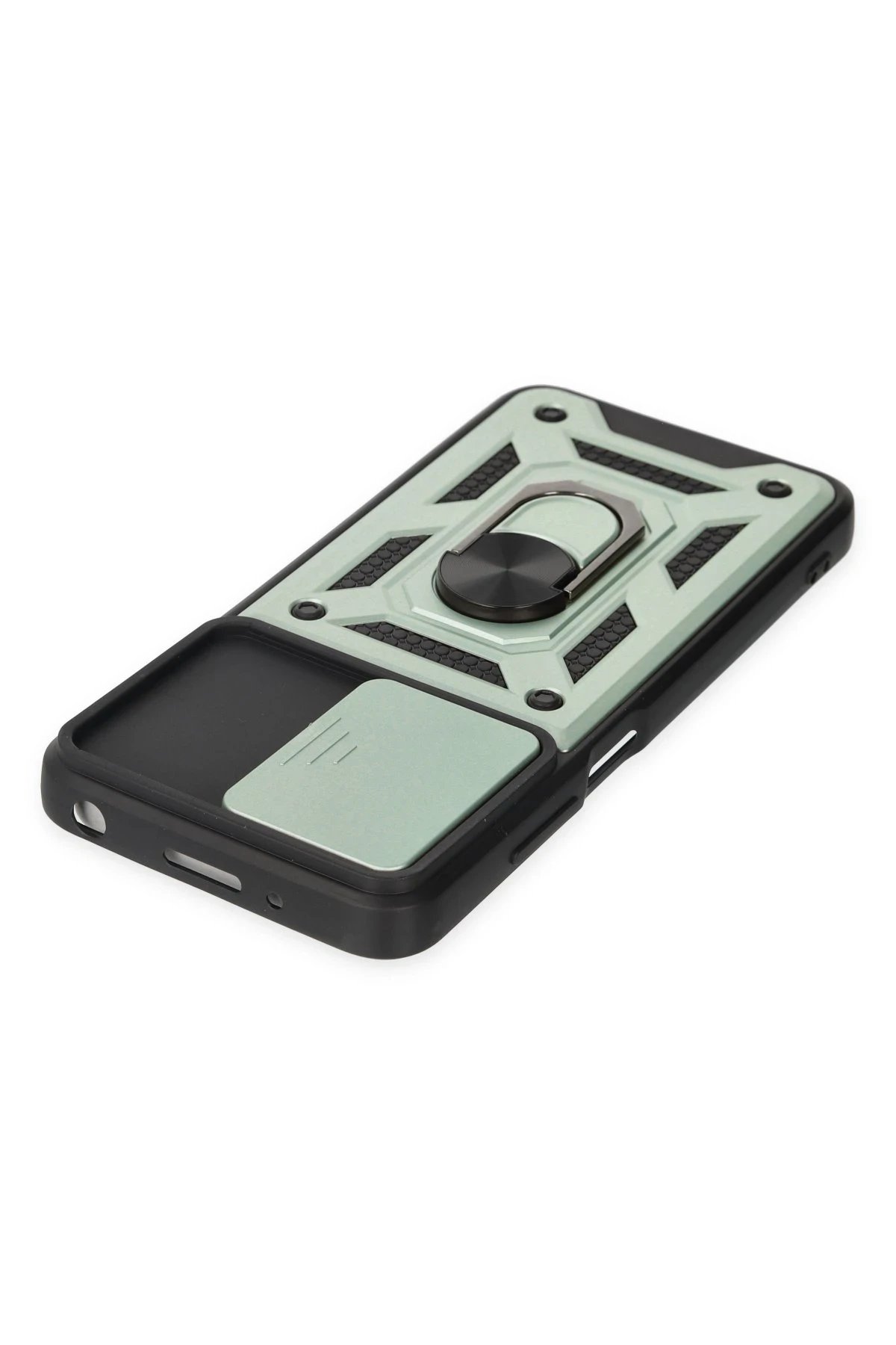 Newface Xiaomi Redmi 10 2022 Kılıf Pars Lens Yüzüklü Silikon - Yeşil