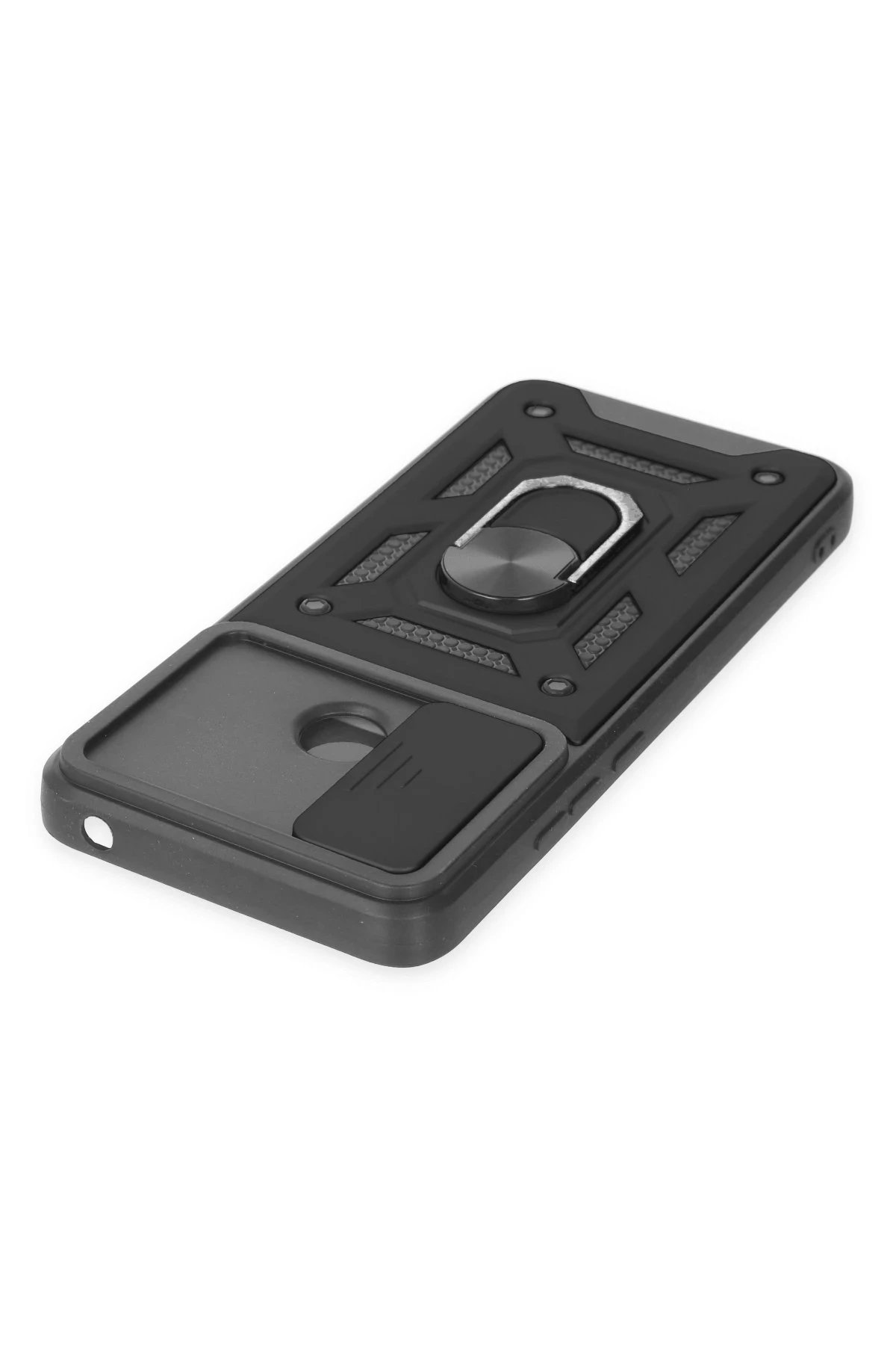 Newface Xiaomi Redmi 10C Kılıf Pars Lens Yüzüklü Silikon - Siyah