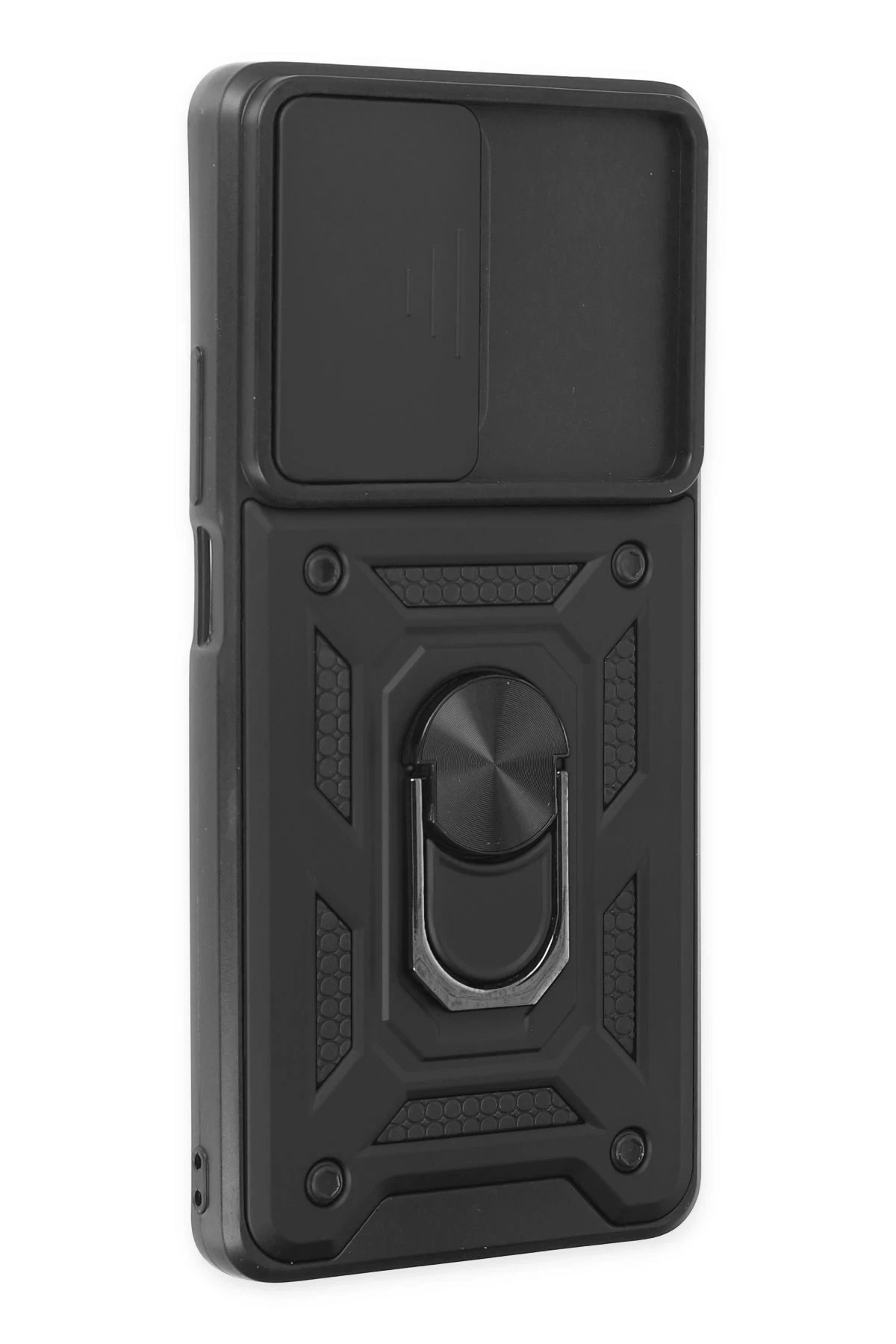 Newface Xiaomi Mi 11T Pro Kılıf Pars Lens Yüzüklü Silikon - Siyah