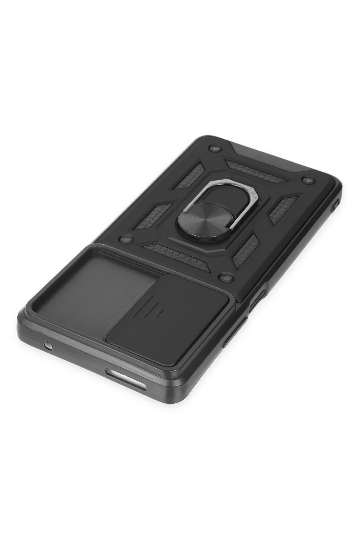 Newface Xiaomi Mi 11T Pro Kılıf Pars Lens Yüzüklü Silikon - Siyah