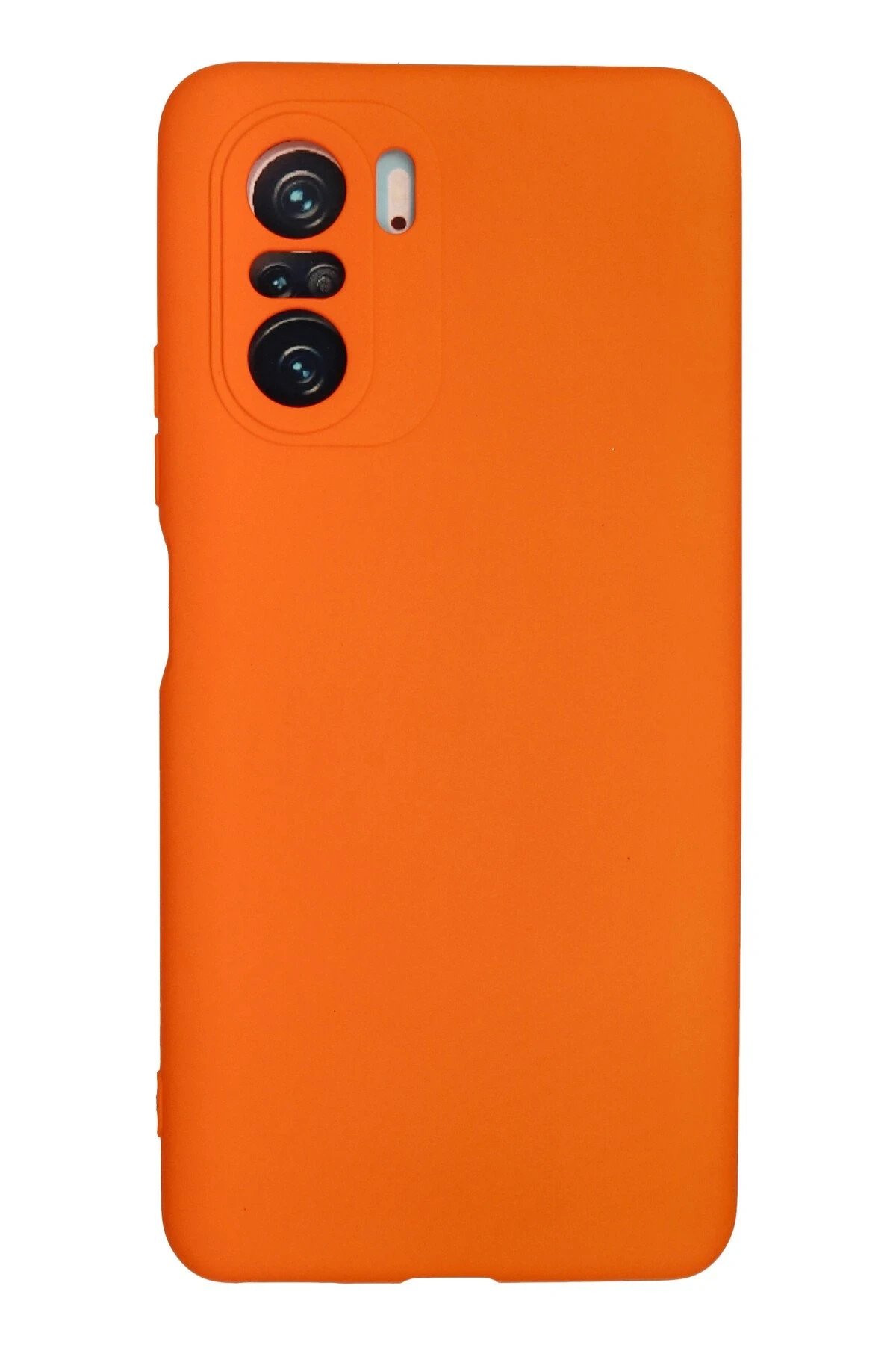 Newface Xiaomi Poco F3 Kılıf Nano içi Kadife Silikon - Turuncu