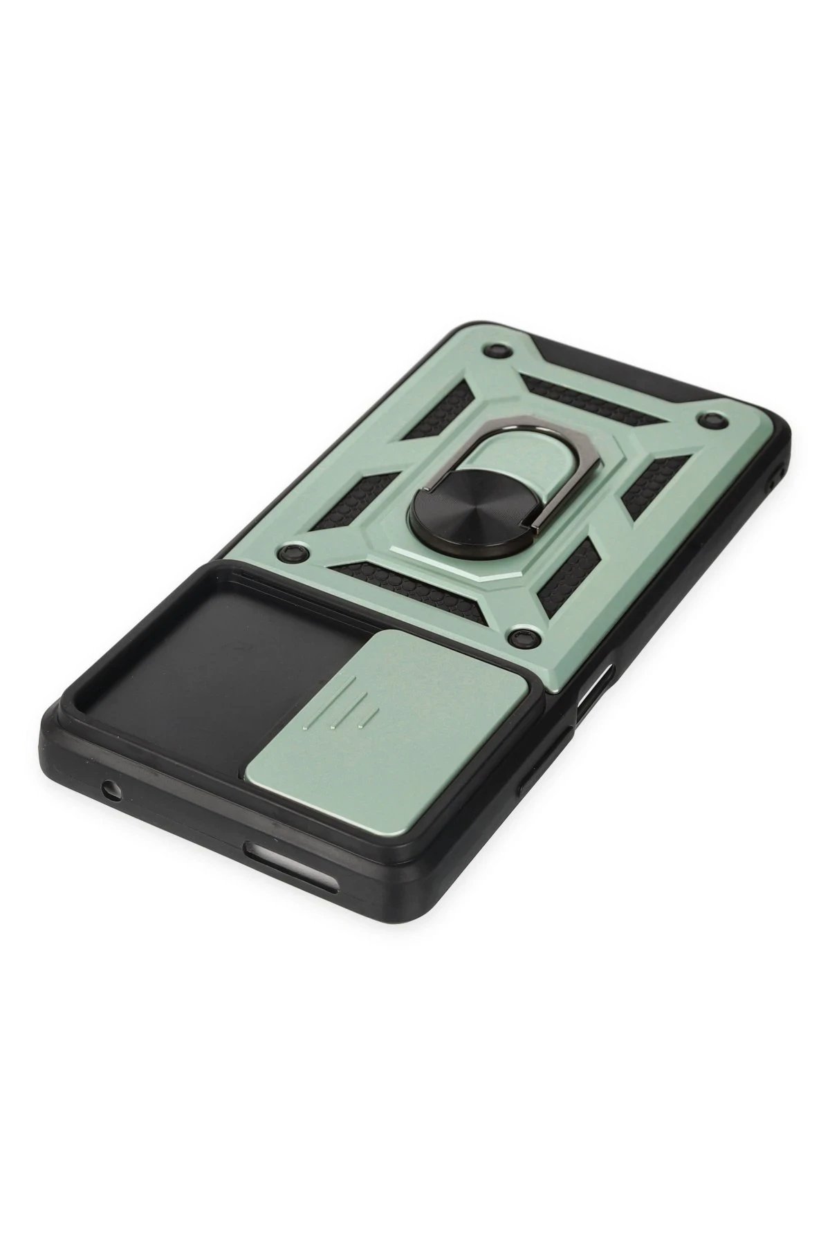 Newface Xiaomi Mi 11T Pro Kılıf Pars Lens Yüzüklü Silikon - Yeşil