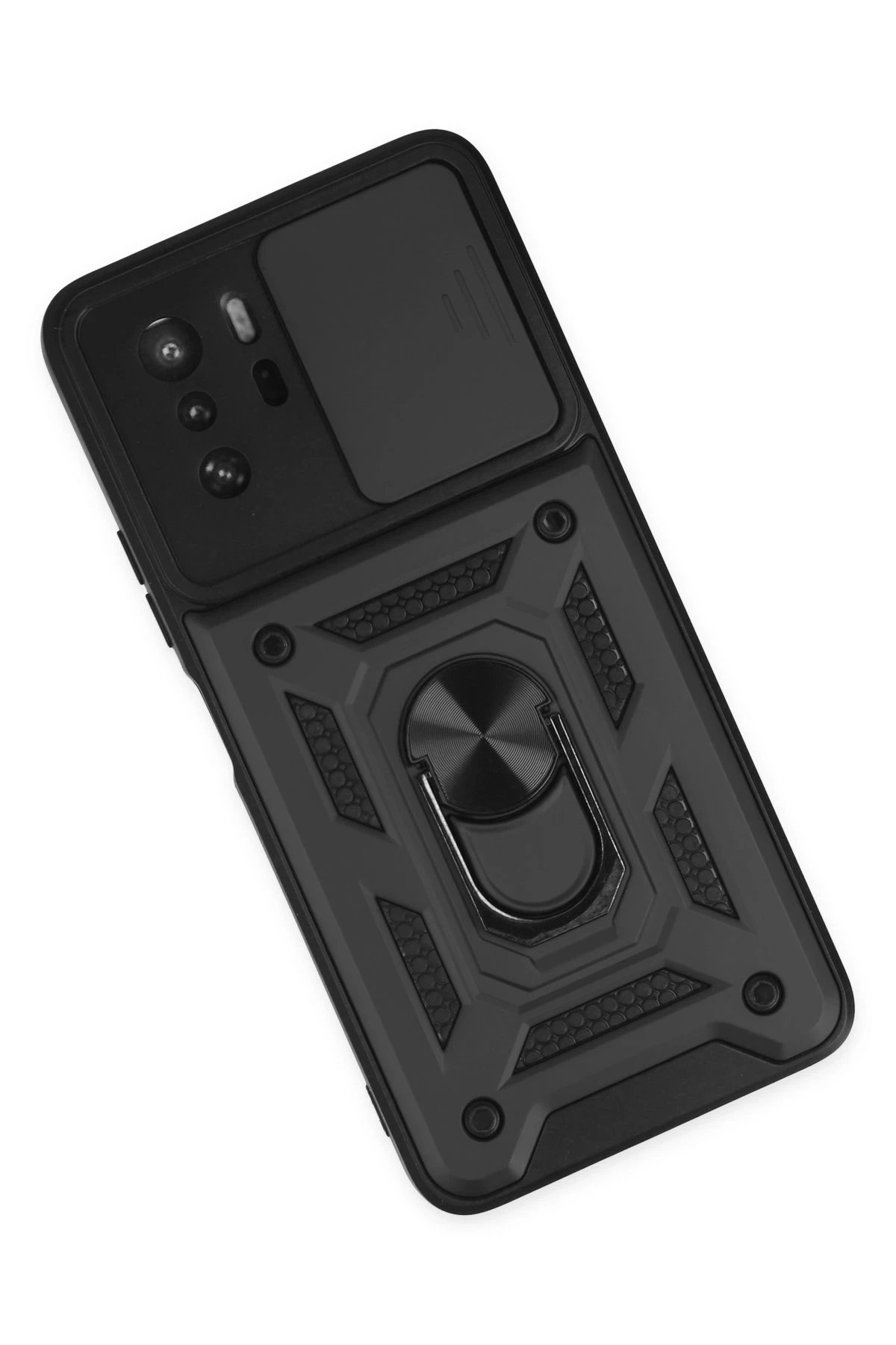 Newface Xiaomi Poco X3 GT Kılıf Pars Lens Yüzüklü Silikon - Siyah