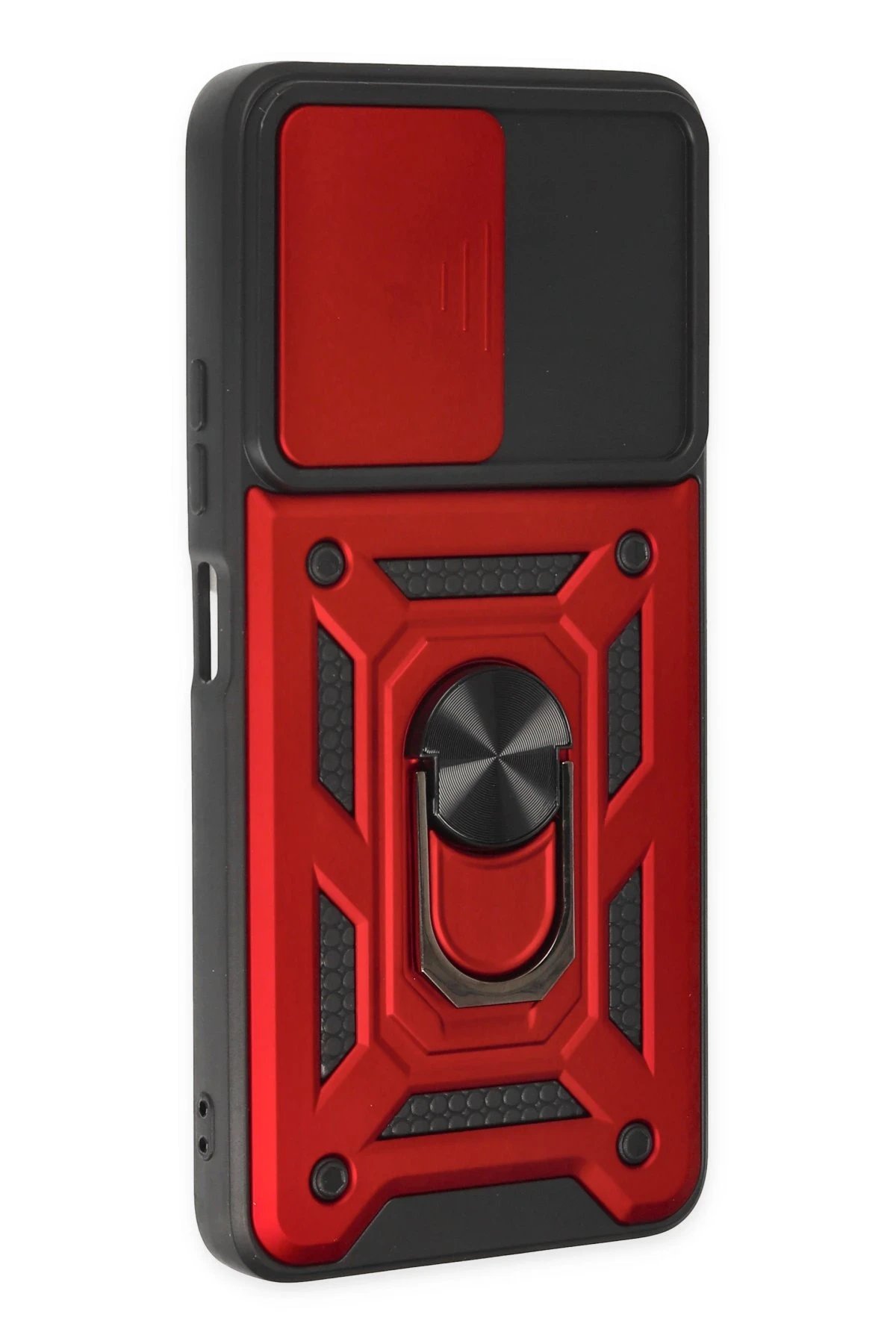 Newface Xiaomi Poco X3 GT Kılıf Pars Lens Yüzüklü Silikon - Kırmızı