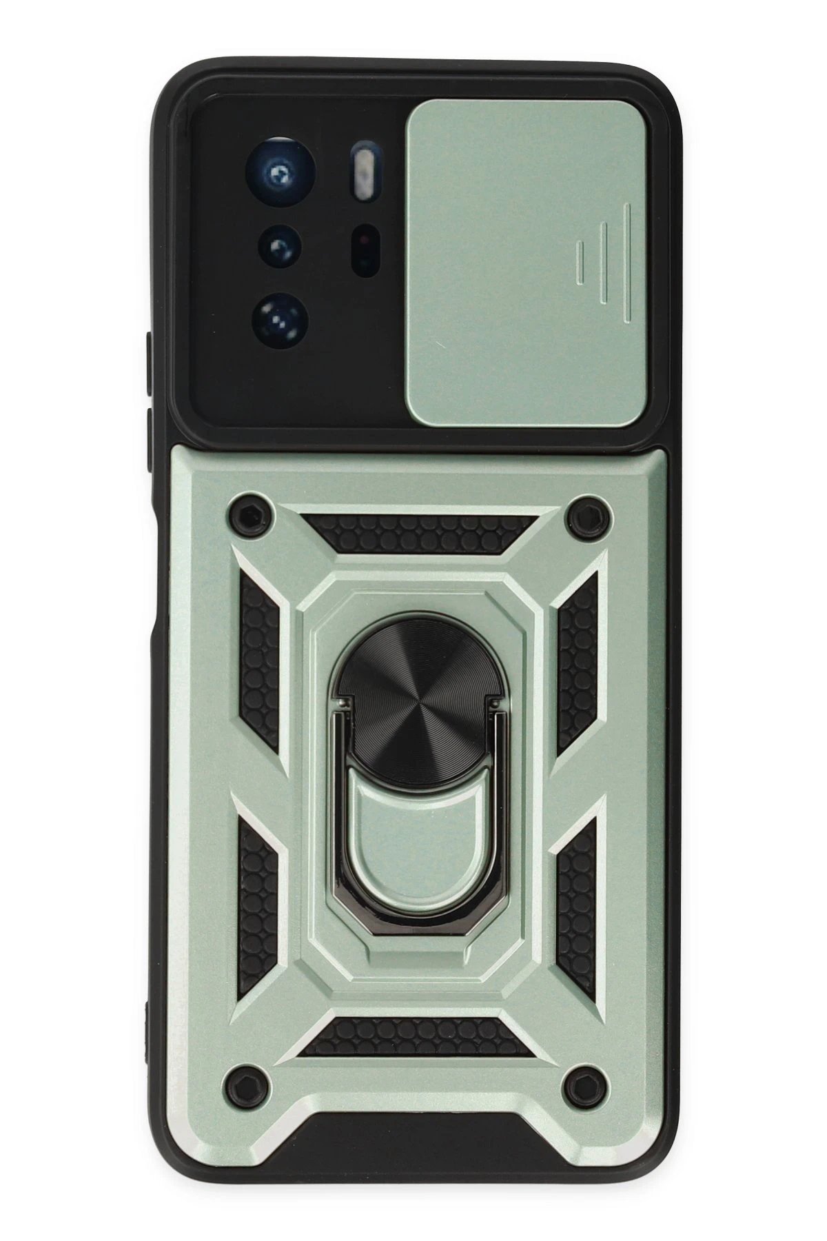 Newface Xiaomi Poco X3 GT Kılıf Pars Lens Yüzüklü Silikon - Yeşil