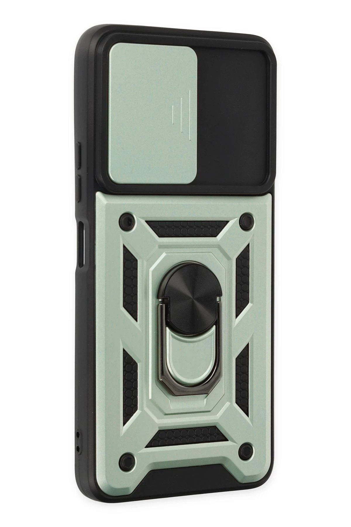 Newface Xiaomi Poco X3 GT Kılıf Pars Lens Yüzüklü Silikon - Yeşil