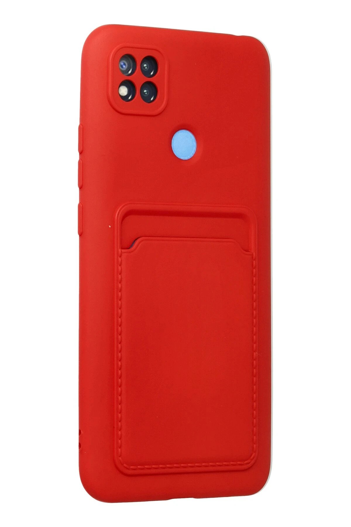 Newface Xiaomi Redmi 9C Kılıf Kelvin Kartvizitli Silikon - Kırmızı