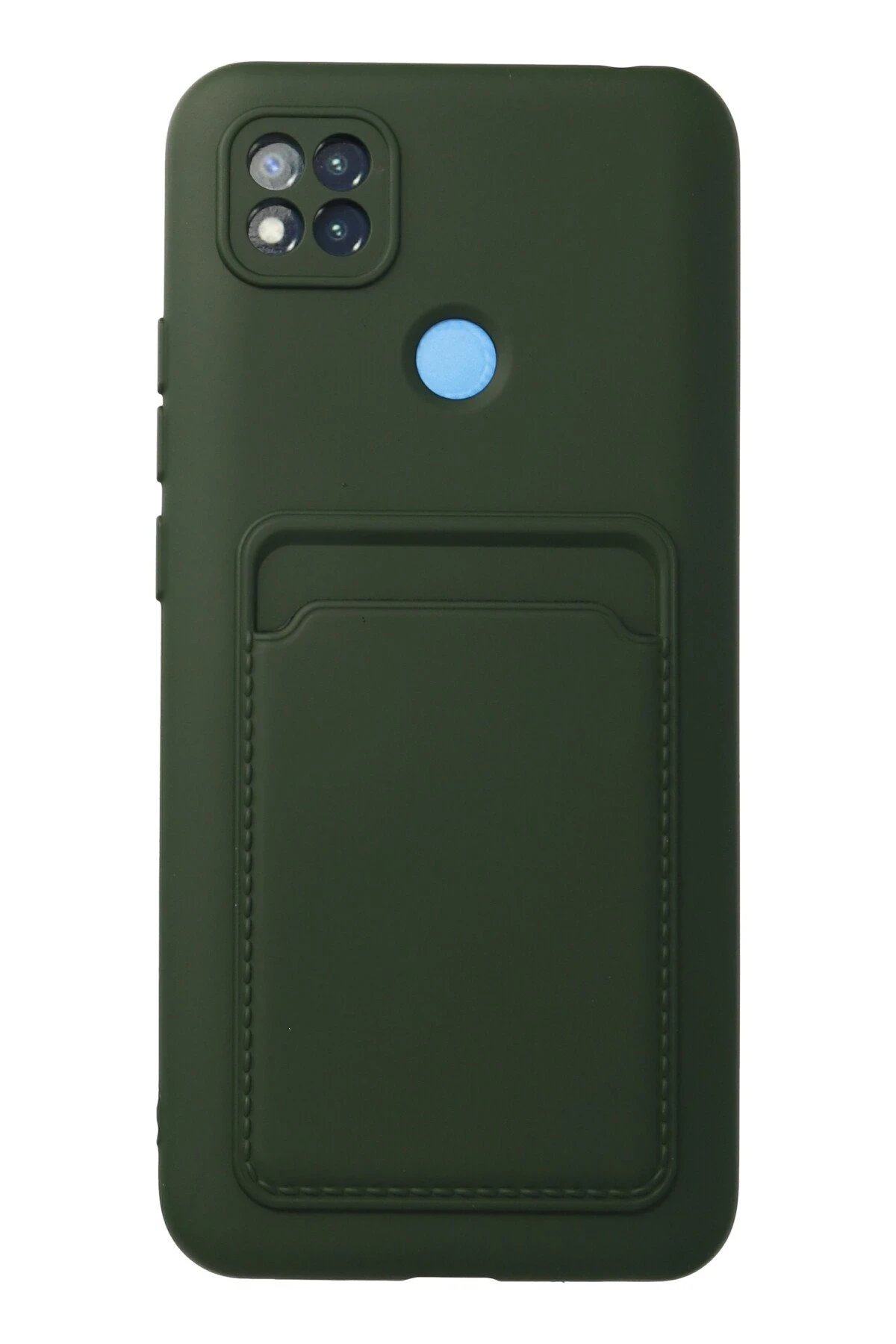 Newface Xiaomi Redmi 9C Kılıf Kelvin Kartvizitli Silikon - Koyu Yeşil