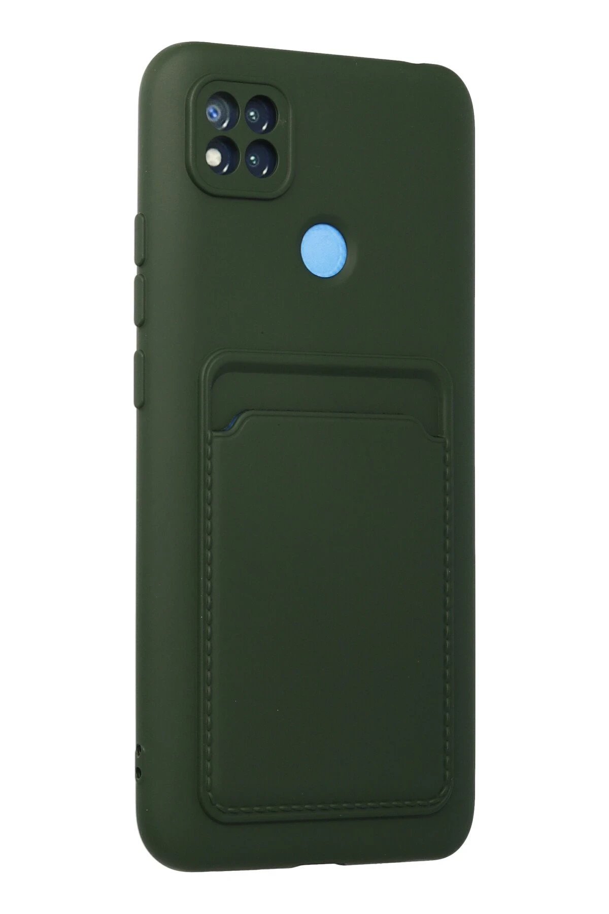 Newface Xiaomi Redmi 9C Kılıf Kelvin Kartvizitli Silikon - Koyu Yeşil