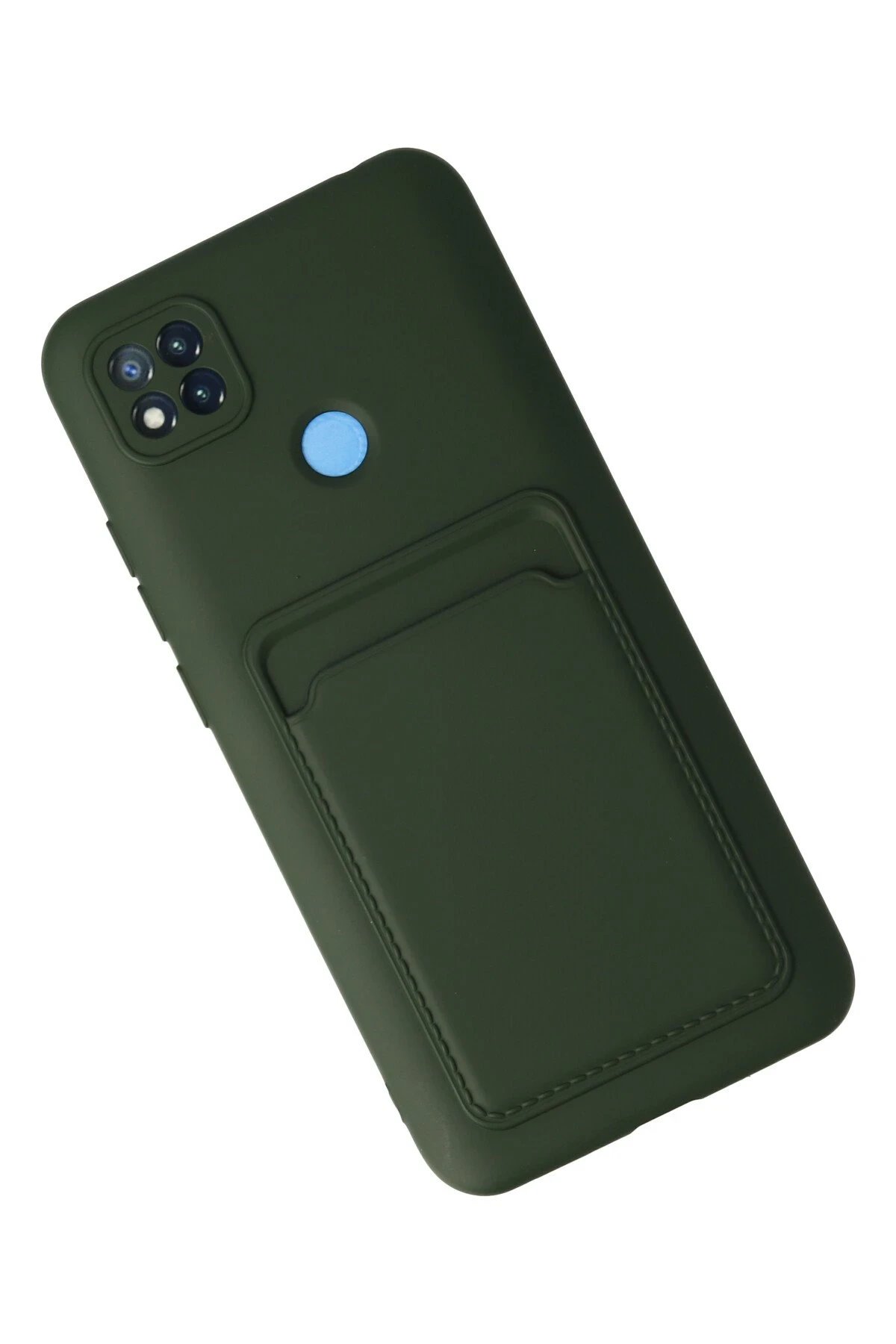 Newface Xiaomi Redmi 9C Kılıf Kelvin Kartvizitli Silikon - Koyu Yeşil