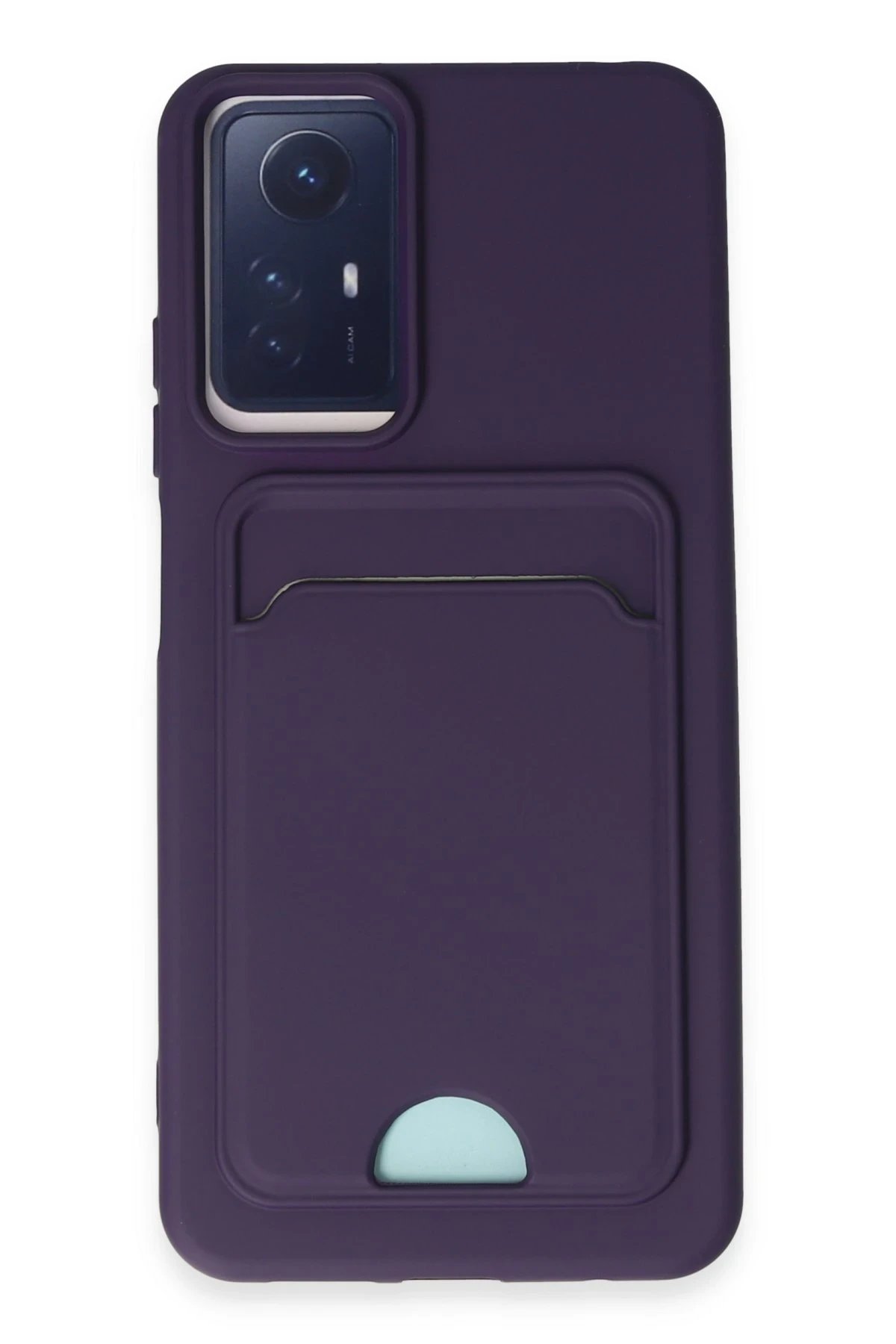 Newface Xiaomi Redmi Note 11S Kılıf Kelvin Kartvizitli Silikon - Derin Mor