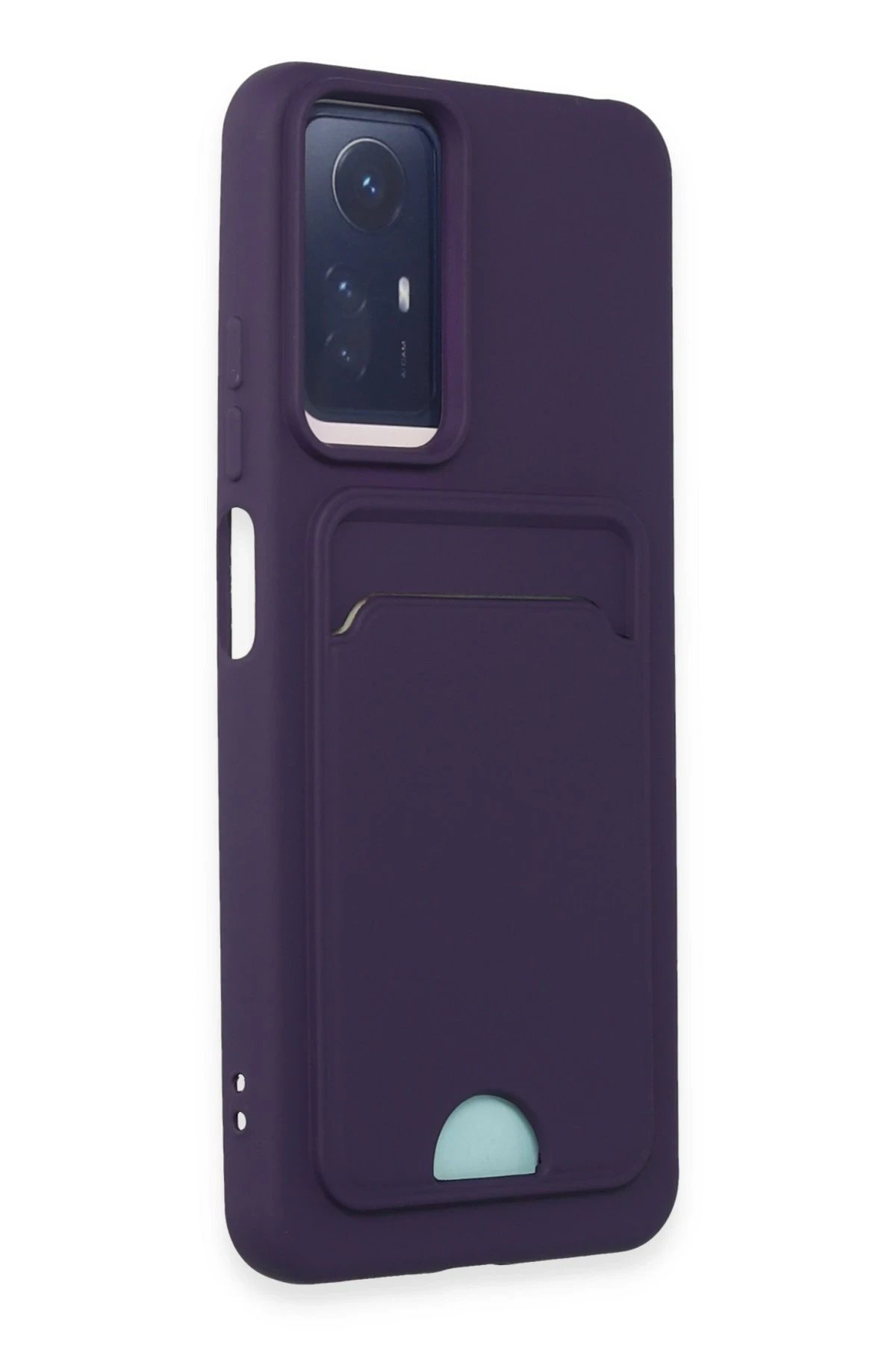 Newface Xiaomi Redmi Note 11S Kılıf Kelvin Kartvizitli Silikon - Derin Mor