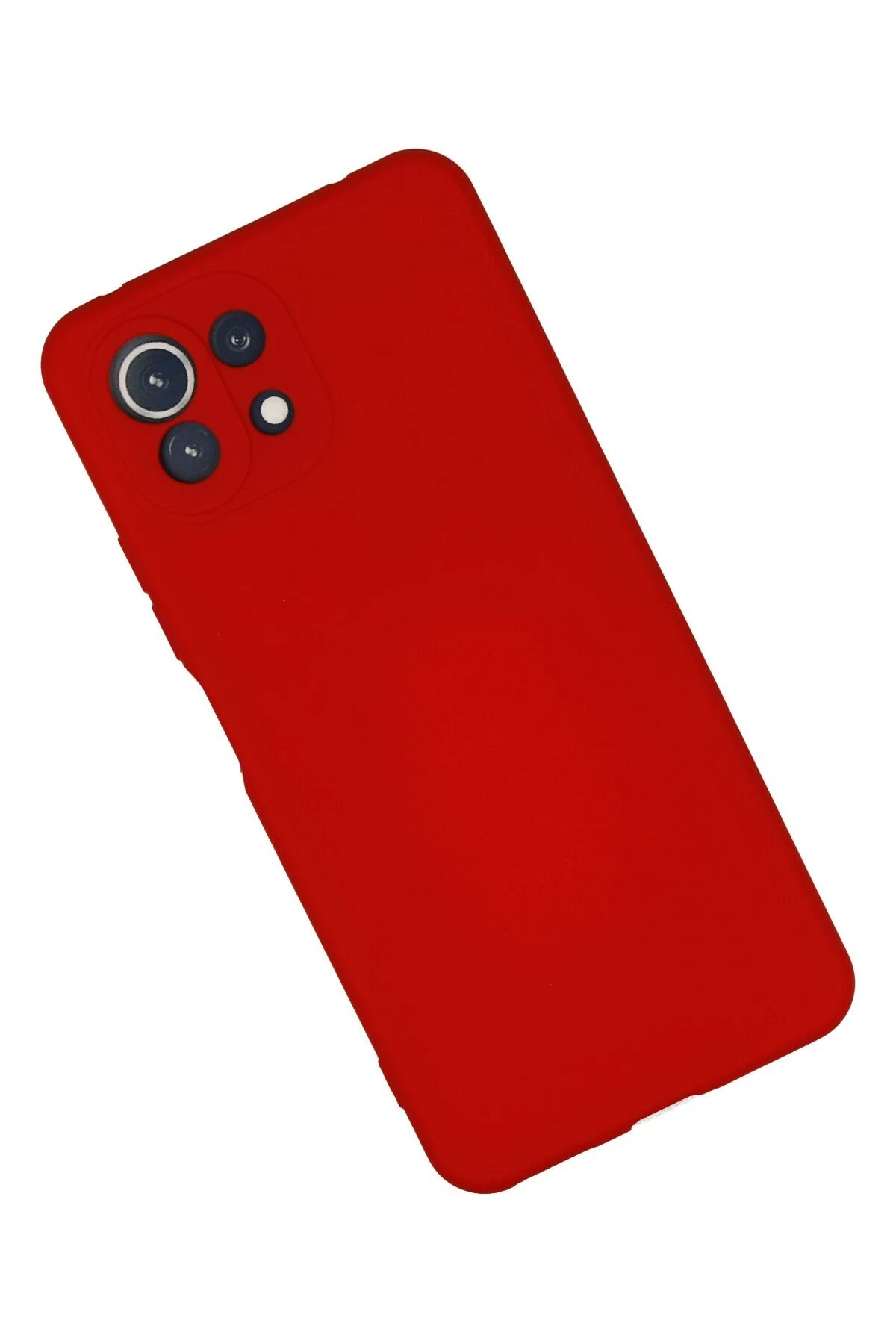 Newface Xiaomi Mİ 11 Lite Kılıf Nano içi Kadife Silikon - Kırmızı