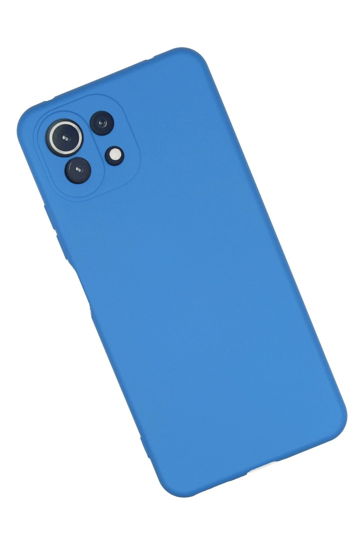 Newface Xiaomi Mİ 11 Lite Kılıf Nano içi Kadife Silikon - Mavi