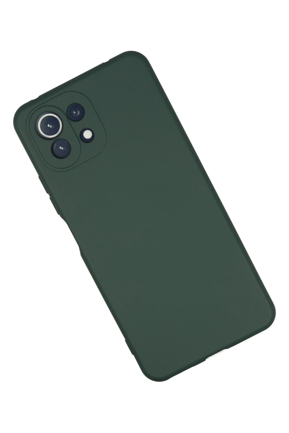 Newface Xiaomi Mİ 11 Lite Kılıf Nano içi Kadife Silikon - Koyu Yeşil