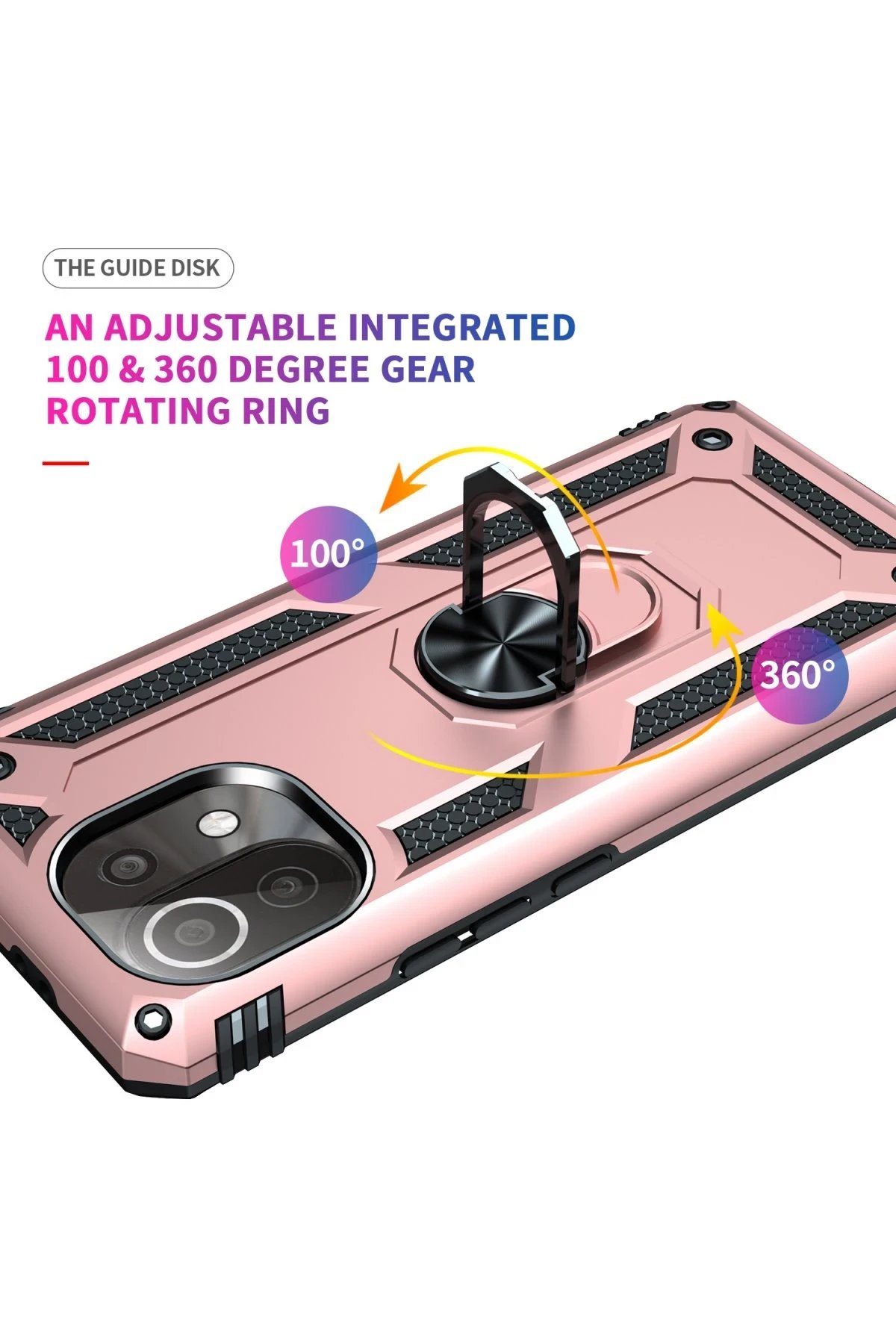 Newface Xiaomi Mİ 11 Lite Kılıf Sofya Yüzüklü Silikon Kapak - Rose