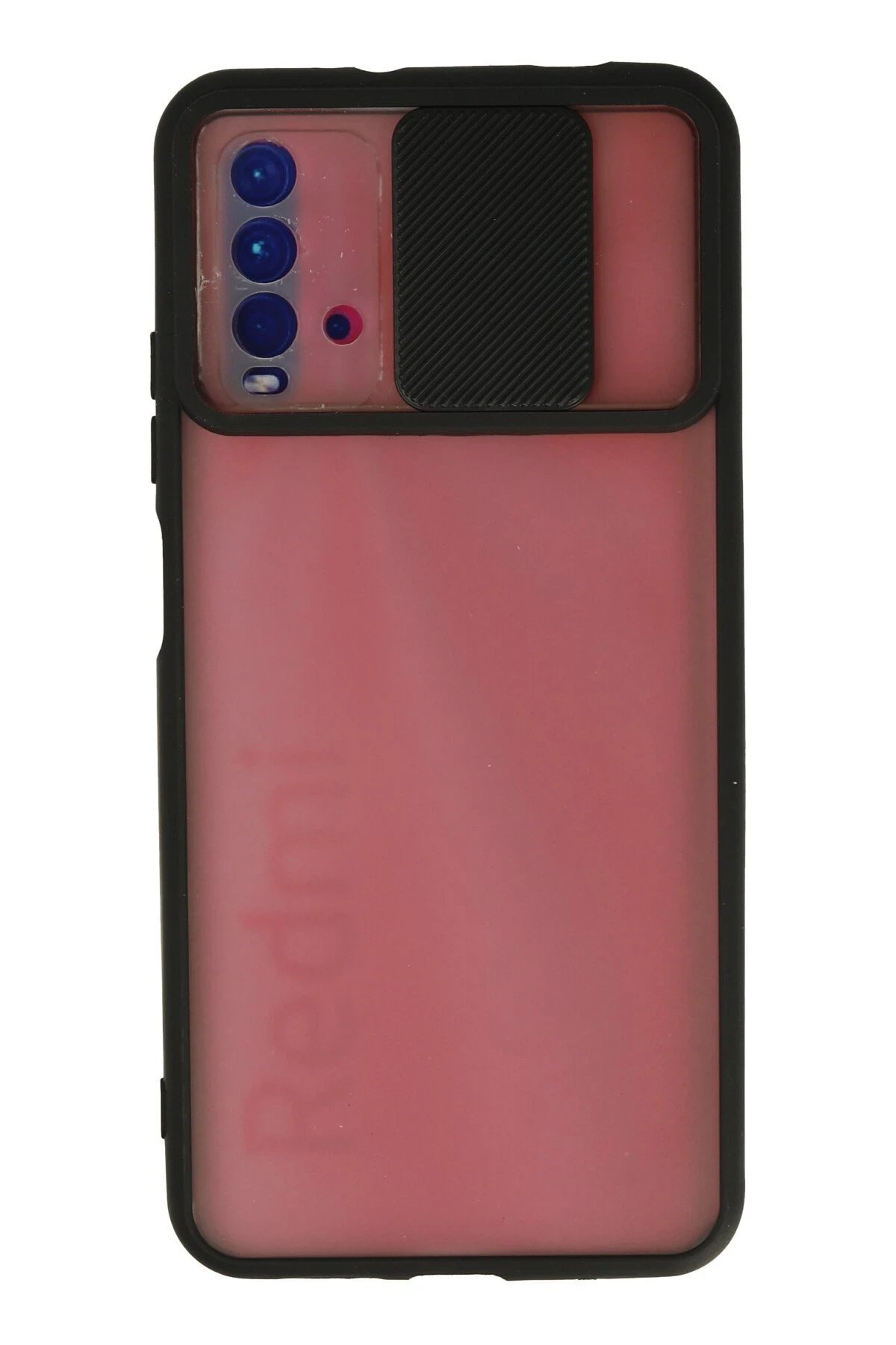 Newface Xiaomi Redmi 9T Kılıf Palm Buzlu Kamera Sürgülü Silikon - Siyah