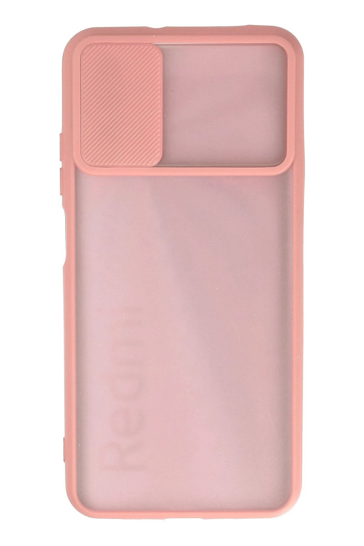 Newface Xiaomi Redmi 9T Kılıf Palm Buzlu Kamera Sürgülü Silikon - Pembe