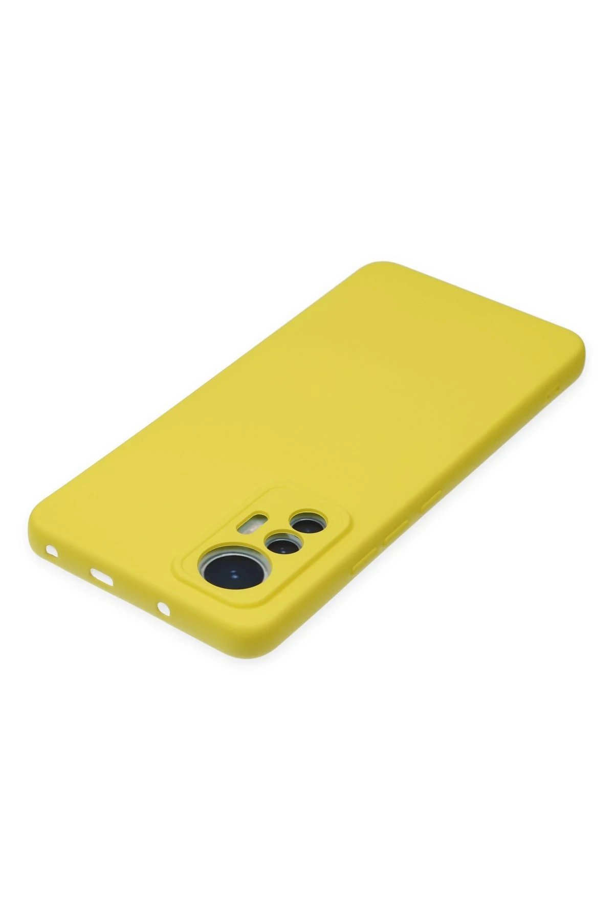 Newface Xiaomi Mi 12 Lite Kılıf Nano içi Kadife Silikon - Sarı