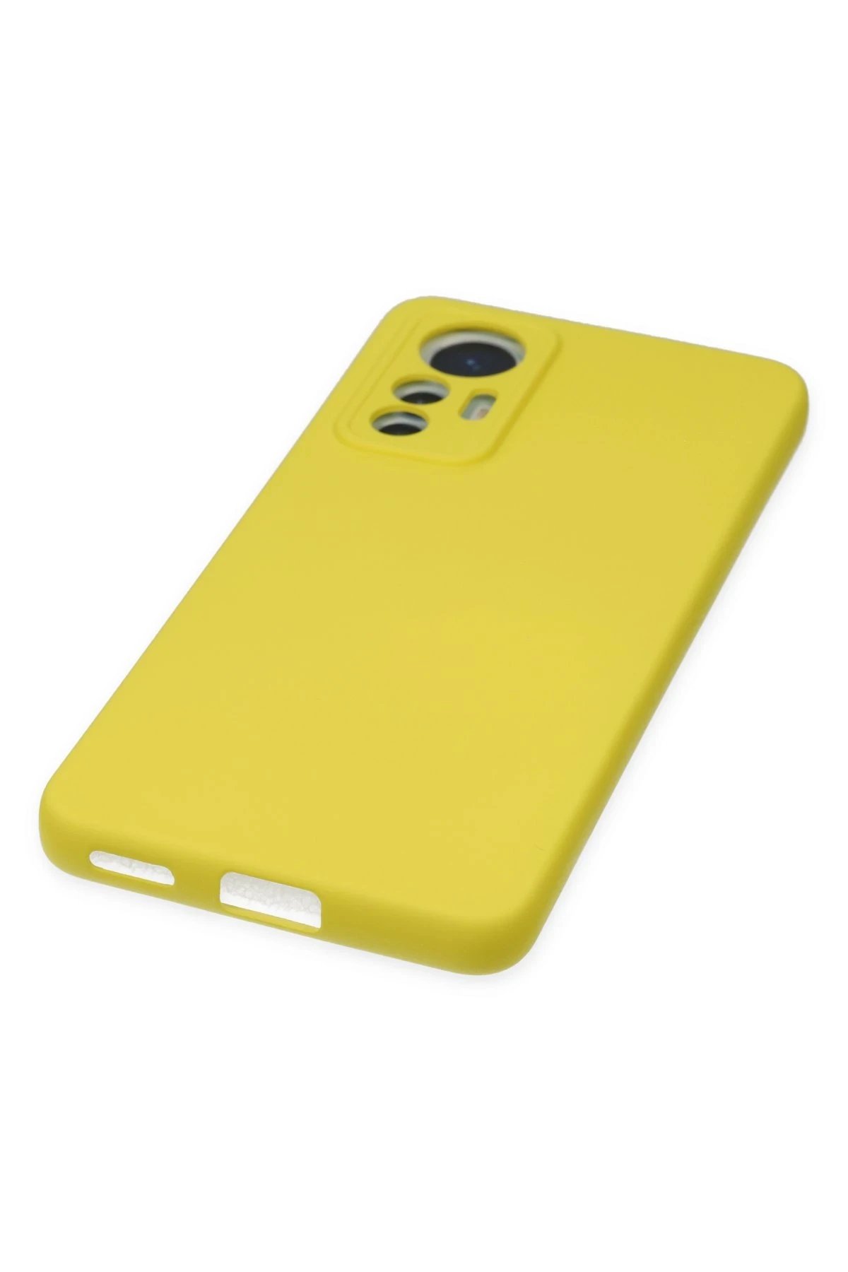 Newface Xiaomi Mi 12 Lite Kılıf Nano içi Kadife Silikon - Sarı