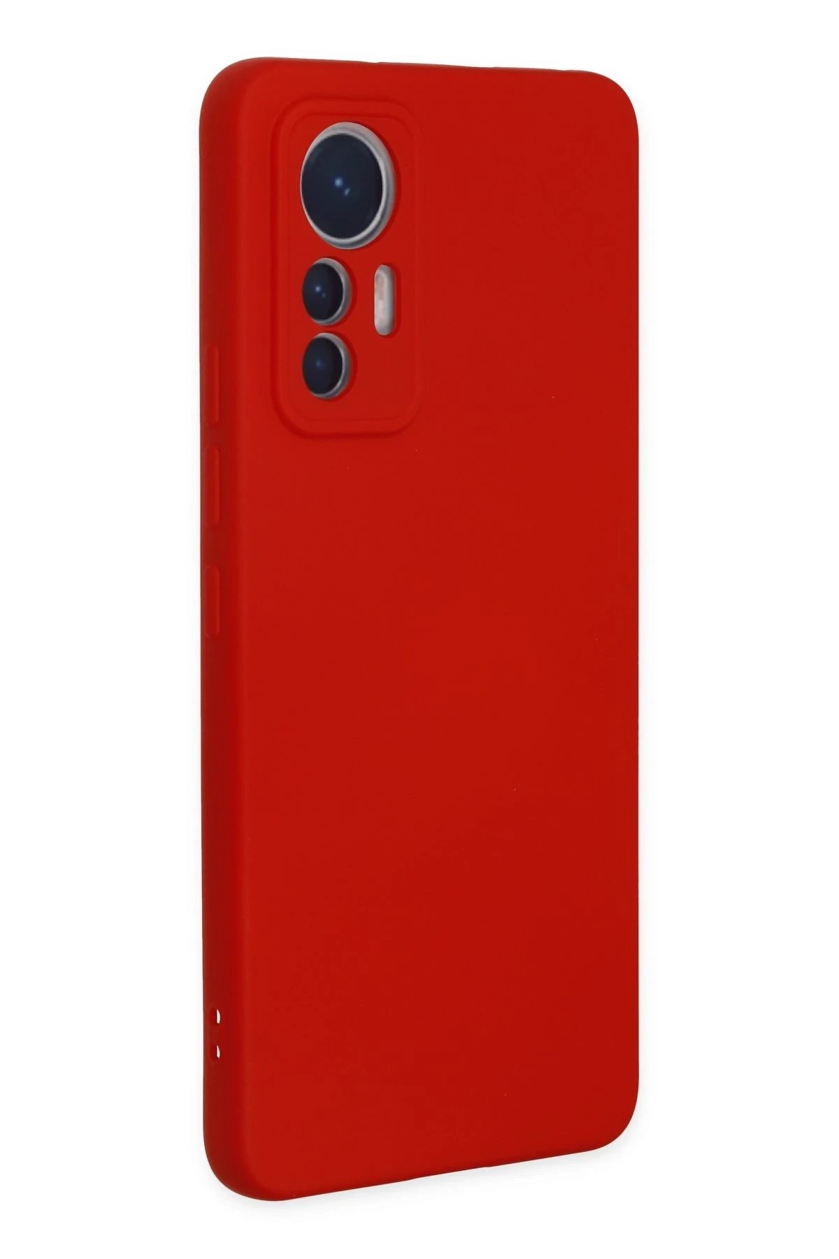 Newface Xiaomi Mi 12 Lite Kılıf Nano içi Kadife Silikon - Kırmızı