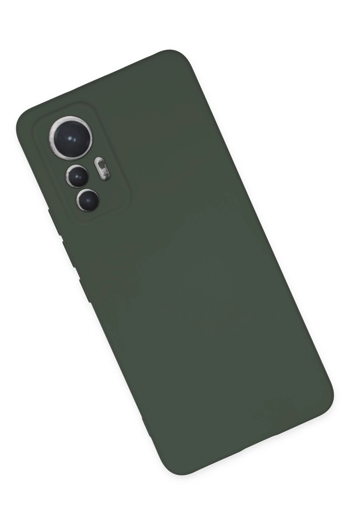 Newface Xiaomi Mi 12 Lite Kılıf Nano içi Kadife Silikon - Koyu Yeşil