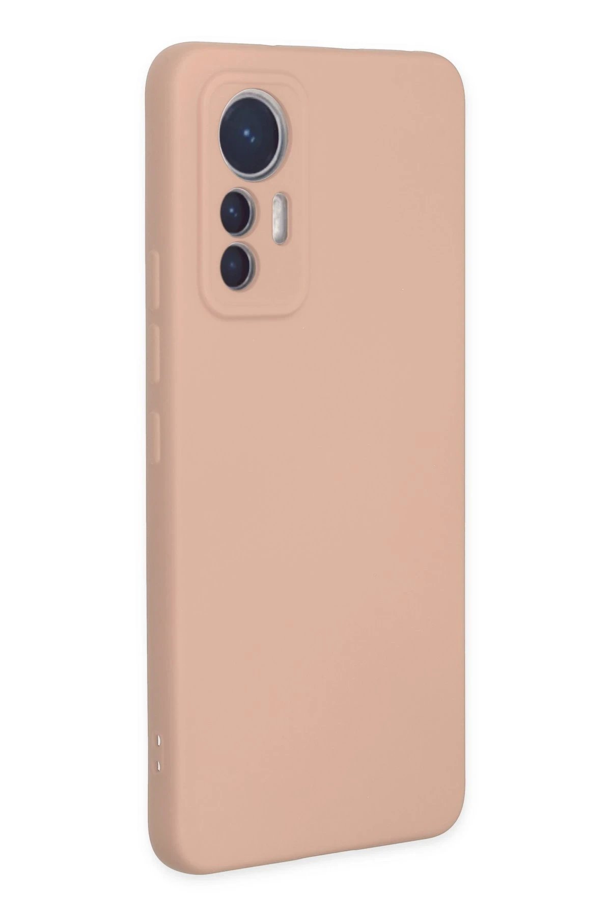 Newface Xiaomi Mi 12 Lite Kılıf Nano içi Kadife Silikon - Pudra