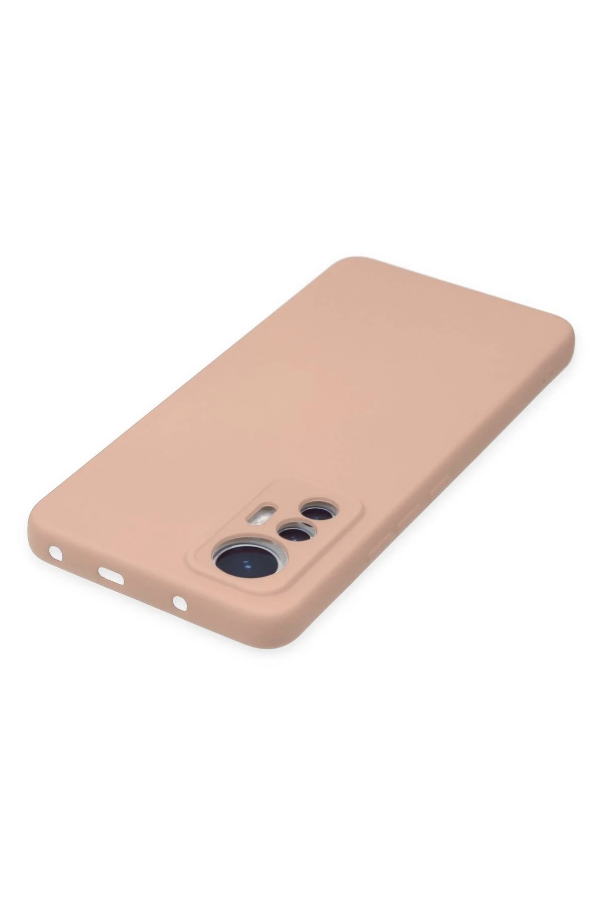 Newface Xiaomi Mi 12 Lite Kılıf Nano içi Kadife Silikon - Pudra