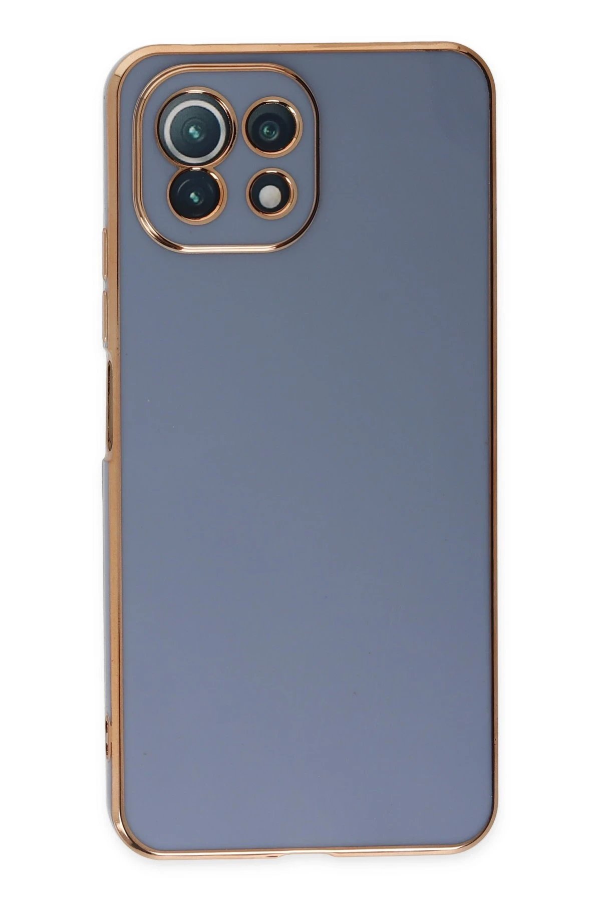 Newface Xiaomi Mİ 11 Lite Kılıf Volet Silikon - Mavi