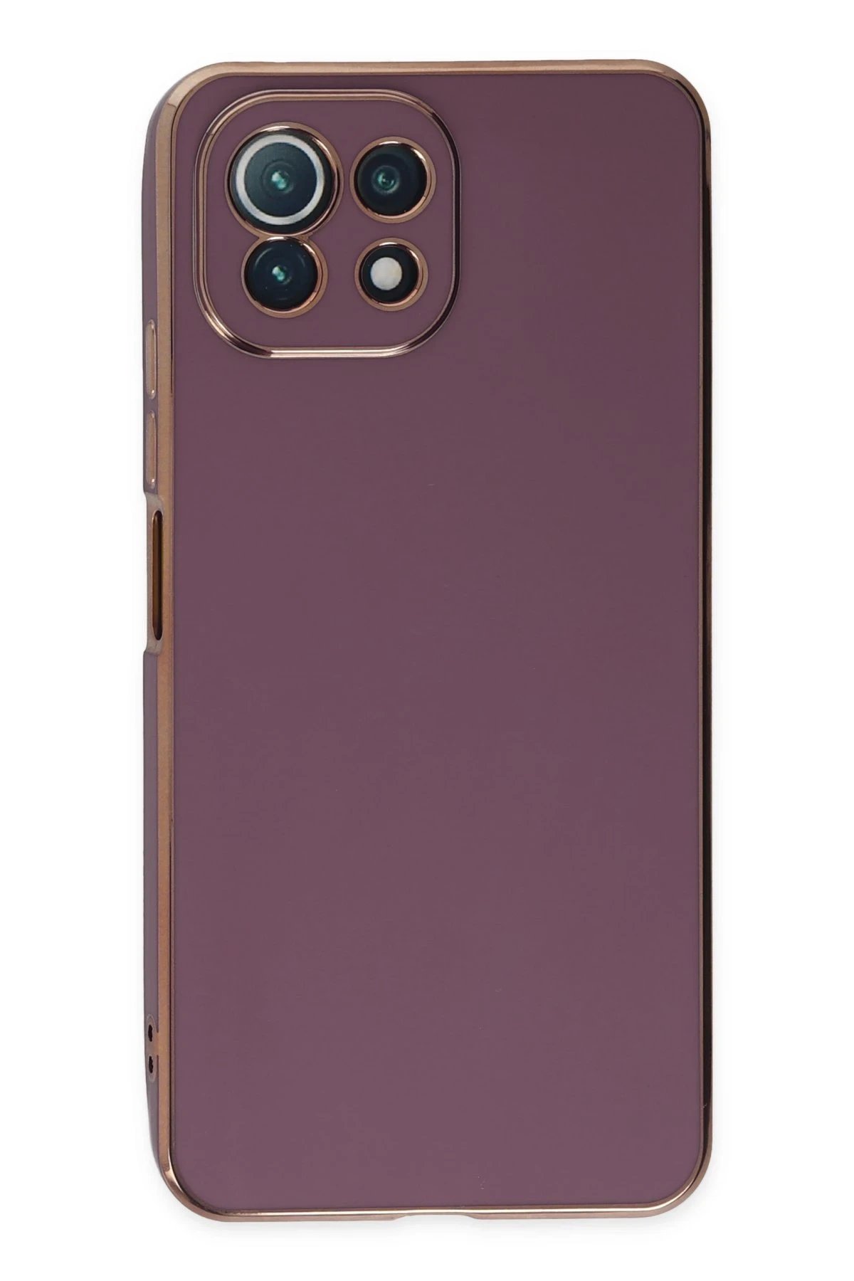 Newface Xiaomi Mİ 11 Lite Kılıf Volet Silikon - Mor