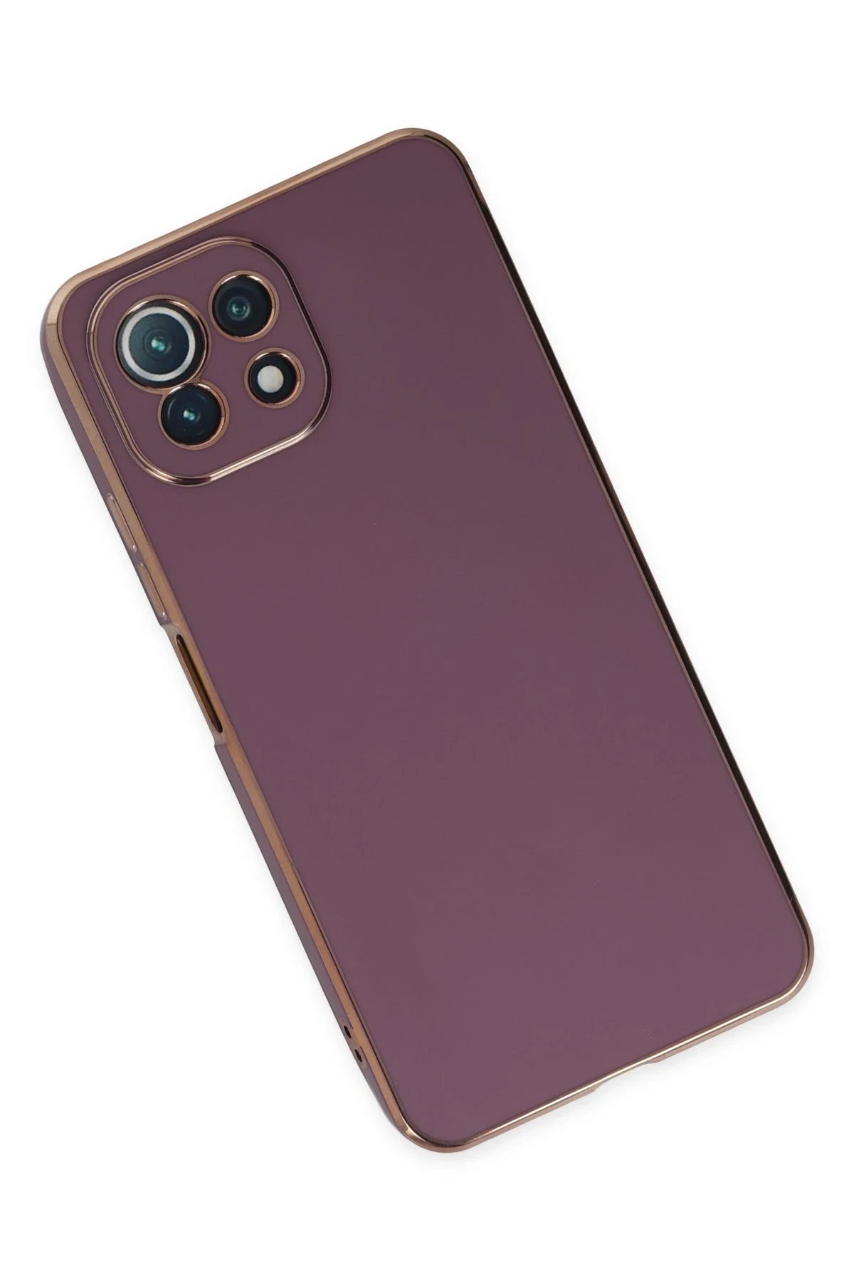 Newface Xiaomi Mİ 11 Lite Kılıf Volet Silikon - Mor