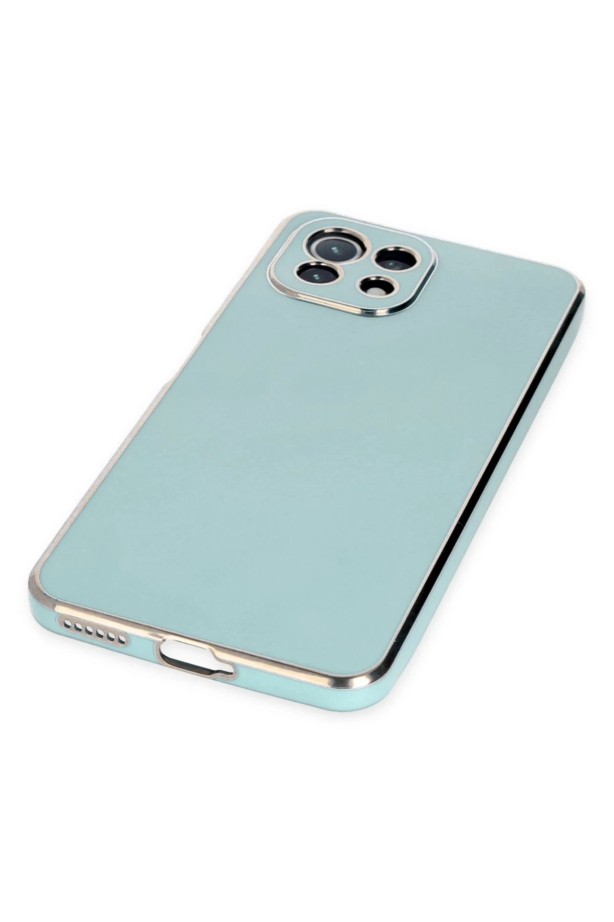 Newface Xiaomi Mİ 11 Lite Kılıf Volet Silikon - Açık Yeşil