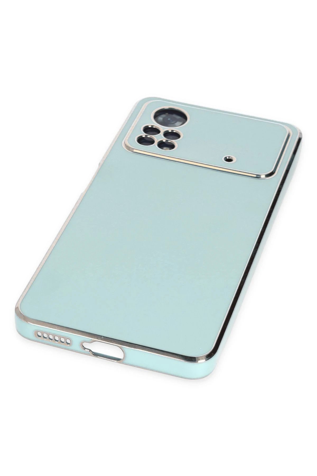 Newface Xiaomi Poco X4 Pro 5G Kılıf Volet Silikon - Açık Yeşil