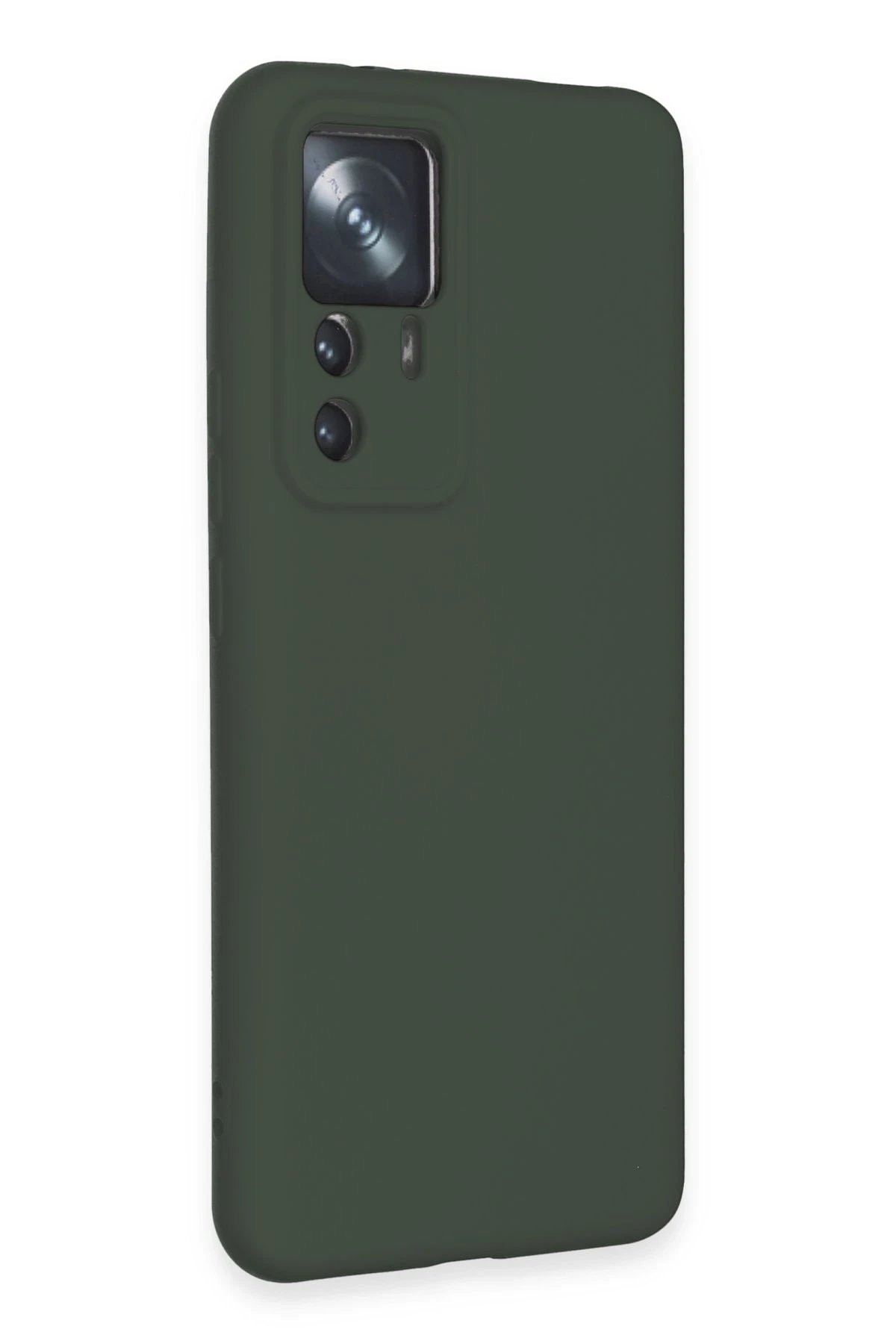 Newface Xiaomi Mi 12T Pro Kılıf Nano içi Kadife Silikon - Koyu Yeşil