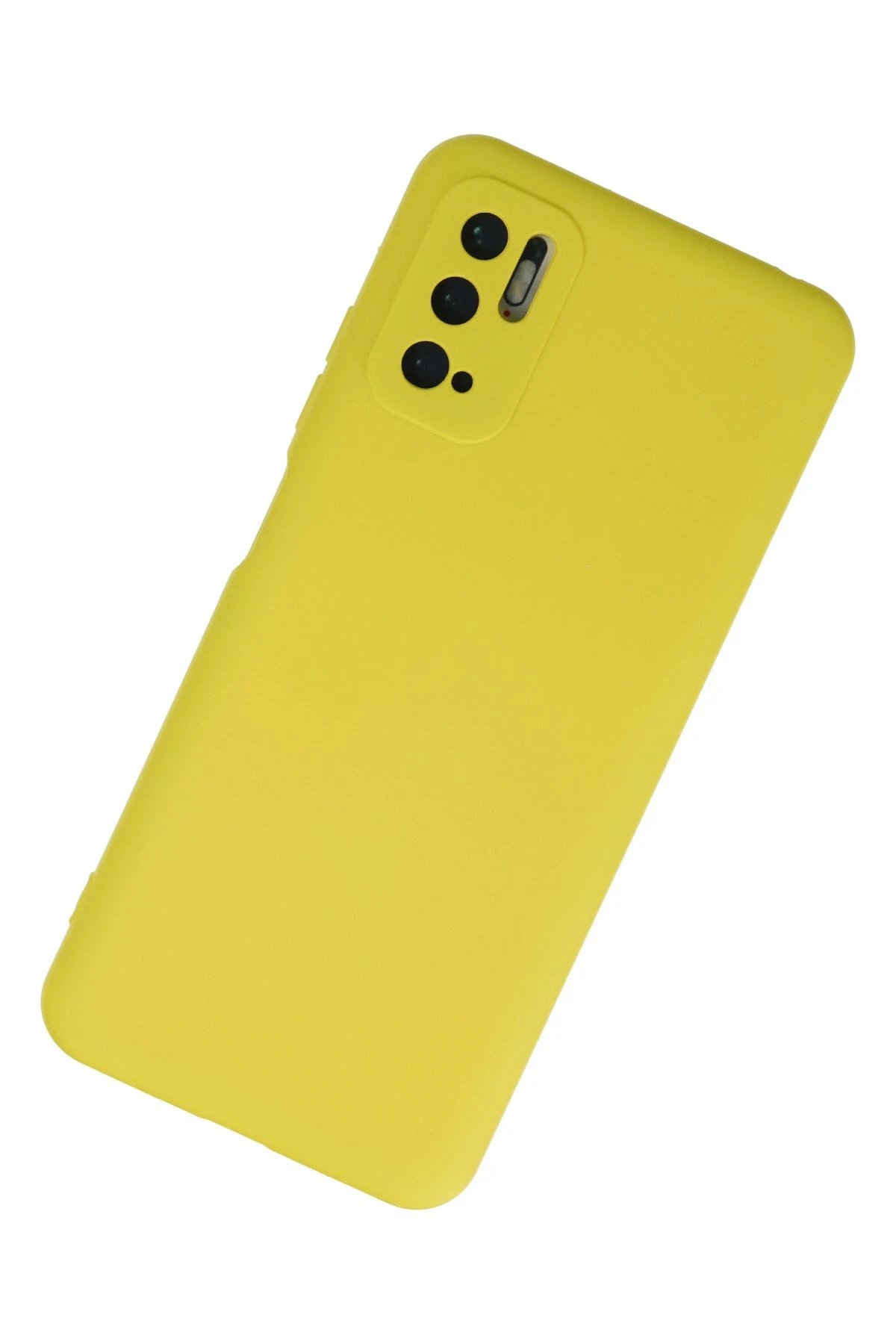 Newface Xiaomi Redmi Note 10 5G Kılıf Nano içi Kadife Silikon - Sarı