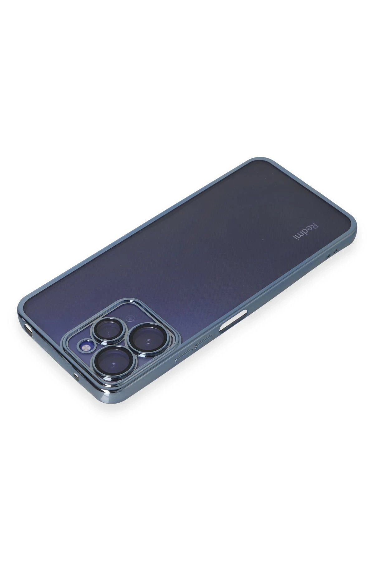 Newface Xiaomi Redmi 12 Kılıf Razer Lensli Silikon - Sierra Blue