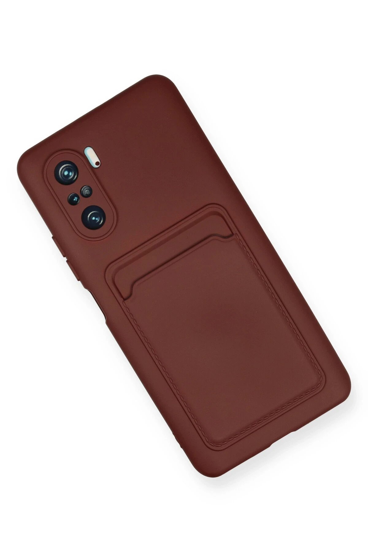 Newface Xiaomi Mi 11i Kılıf Kelvin Kartvizitli Silikon - Bordo